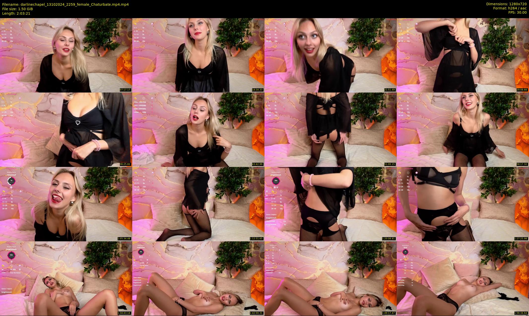 darlinechapel — 124 minute Chaturbate female cam show recording, 720p, Oct 13, 2024