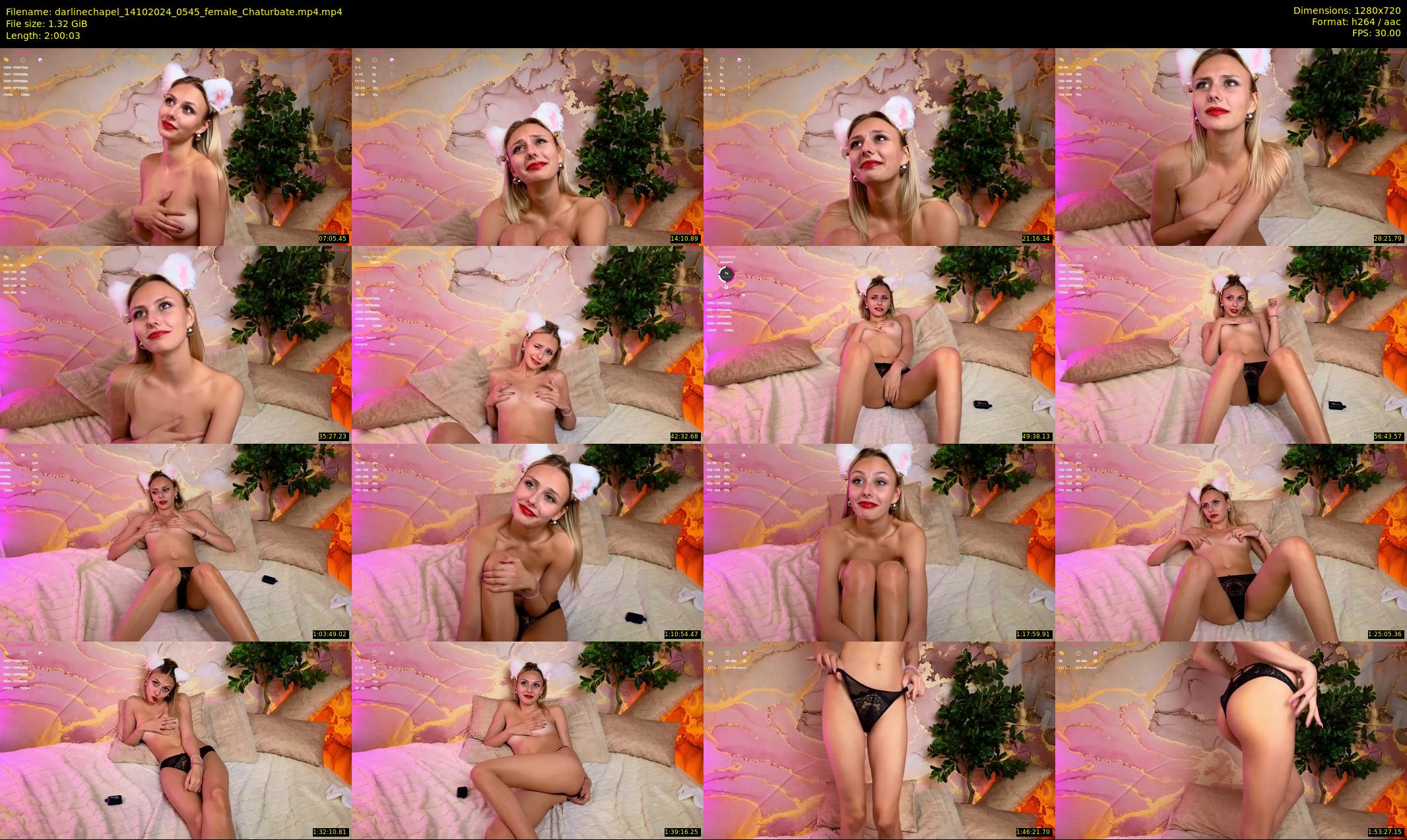 darlinechapel — 121 minute Chaturbate female cam show recording, 720p, Oct 14, 2024