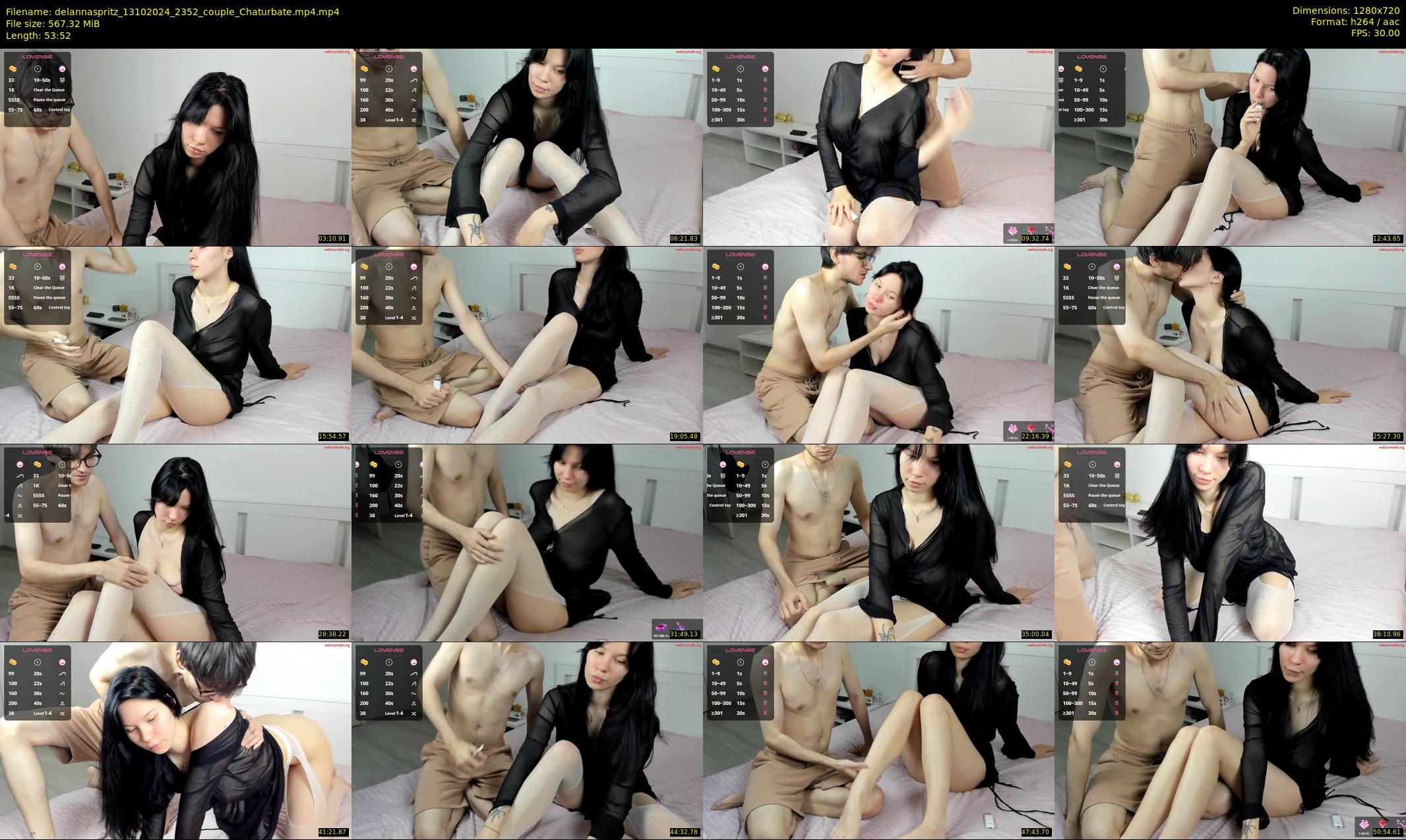 delannaspritz — 54 minute Chaturbate couple cam show recording, 720p, Oct 13, 2024