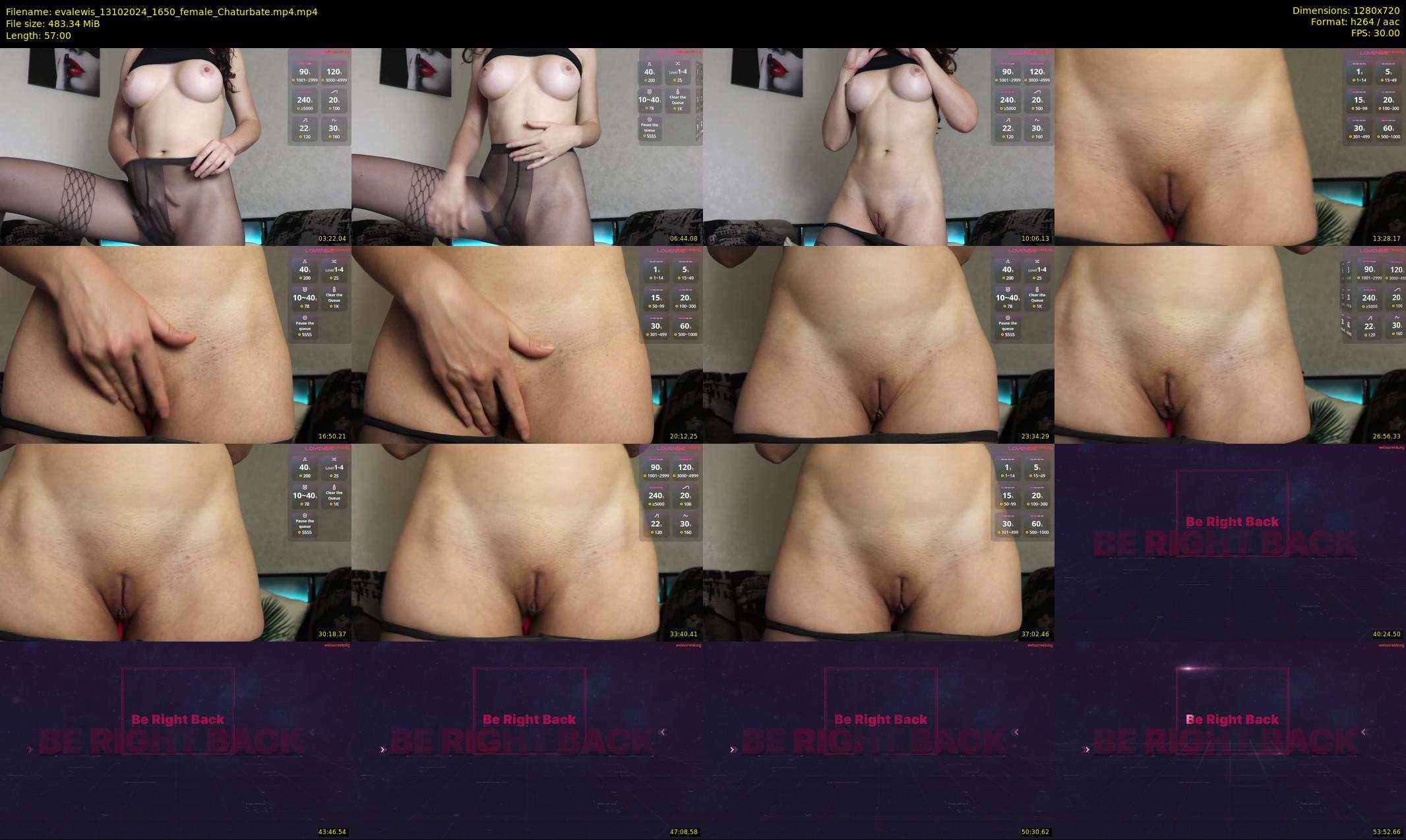 evalewis — 57 minute Chaturbate female cam show recording, 720p, Oct 13, 2024