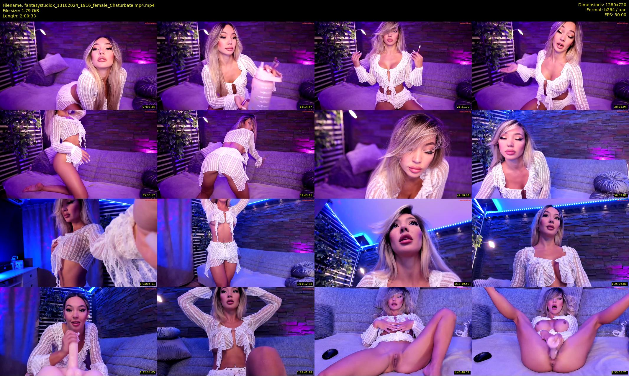 fantasystudiox — 121 minute Chaturbate female cam show recording, 720p, Oct 13, 2024
