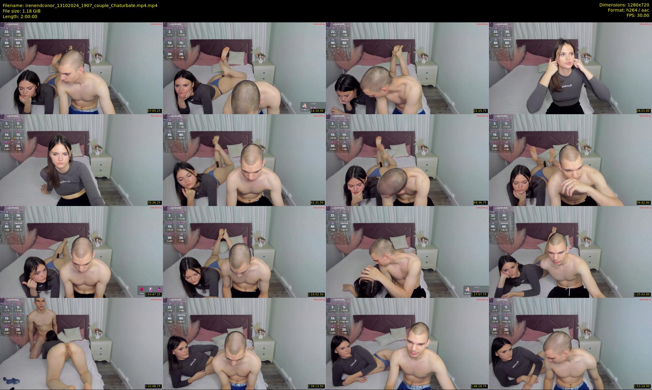 irenendconor — 120 minute Chaturbate couple cam show recording, 720p, Oct 13, 2024