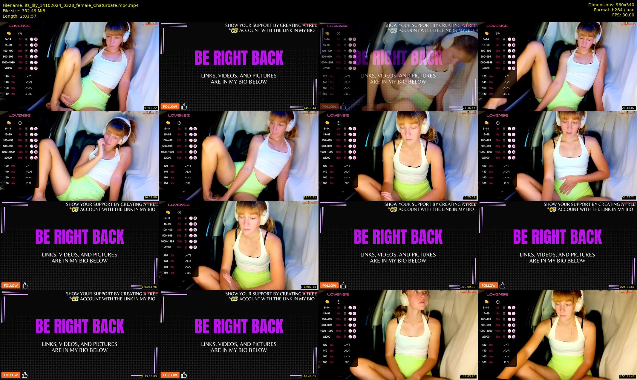 its_lily — 122 minute Chaturbate female cam show recording, 480p, Oct 14, 2024