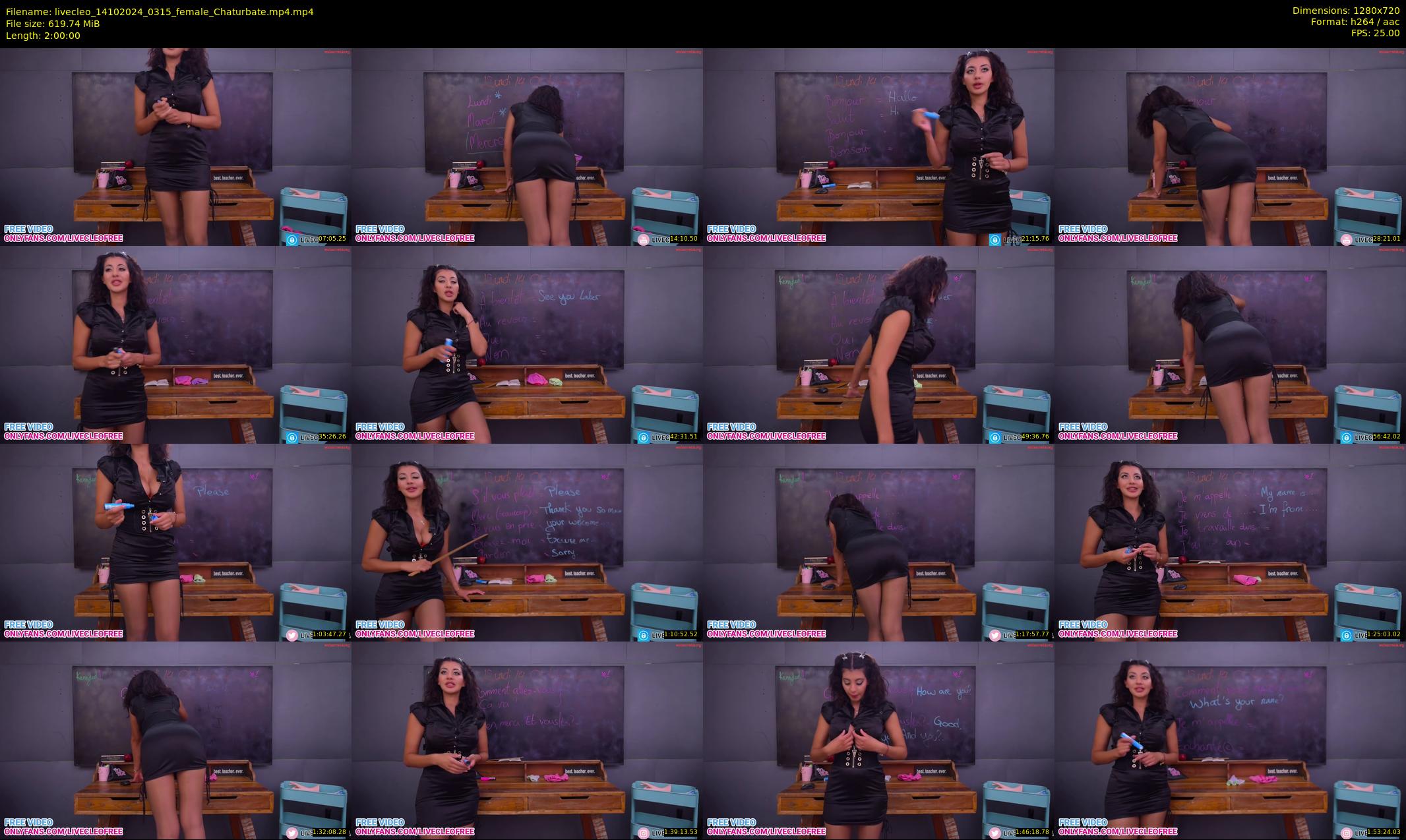 livecleo — 120 minute Chaturbate female cam show recording, 720p, Oct 14, 2024