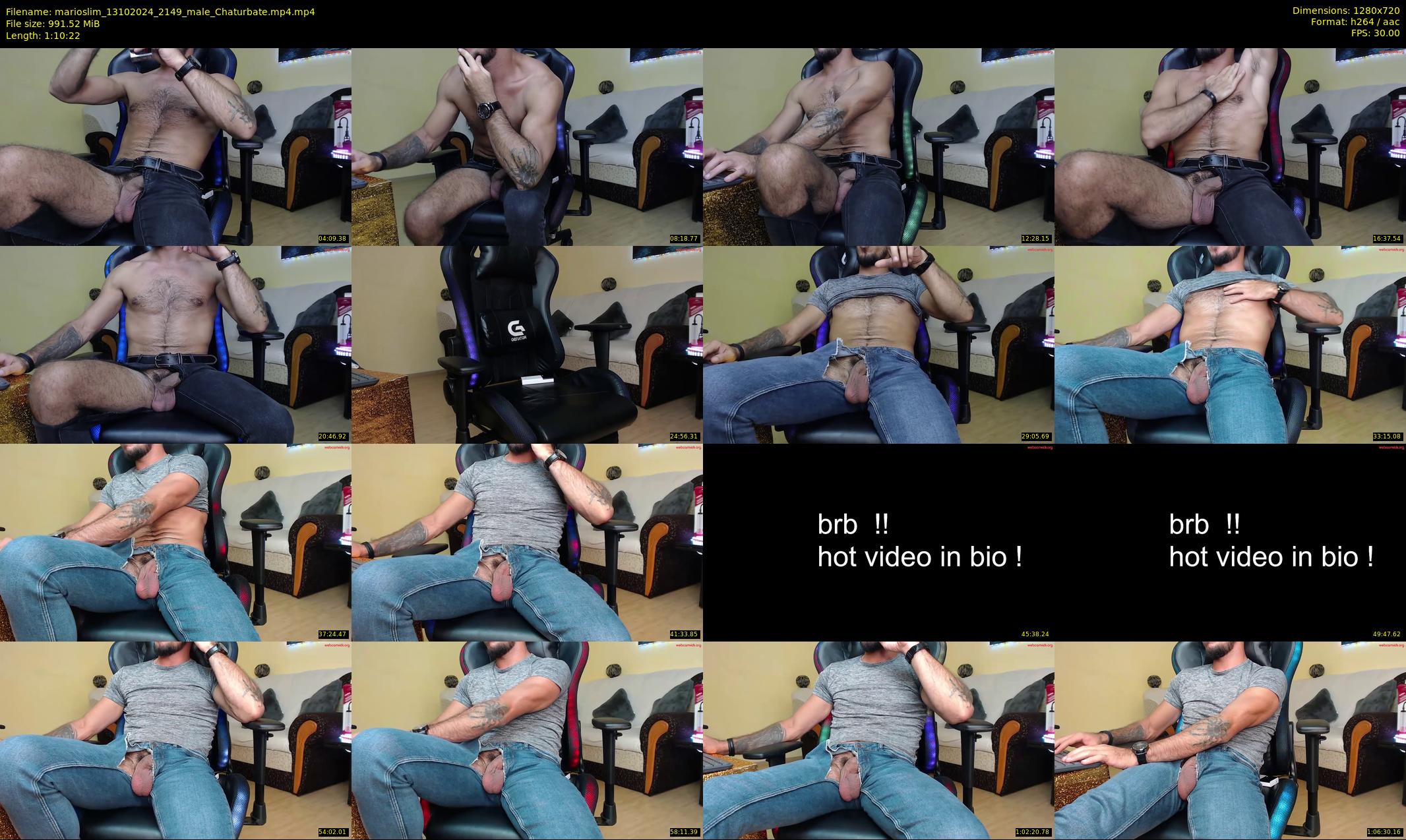 marioslim — 71 minute Chaturbate male cam show recording, 720p, Oct 13, 2024