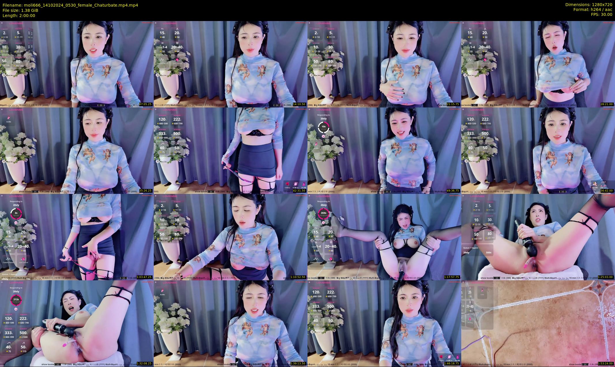 moli666 — 120 minute Chaturbate female cam show recording, 720p, Oct 14, 2024