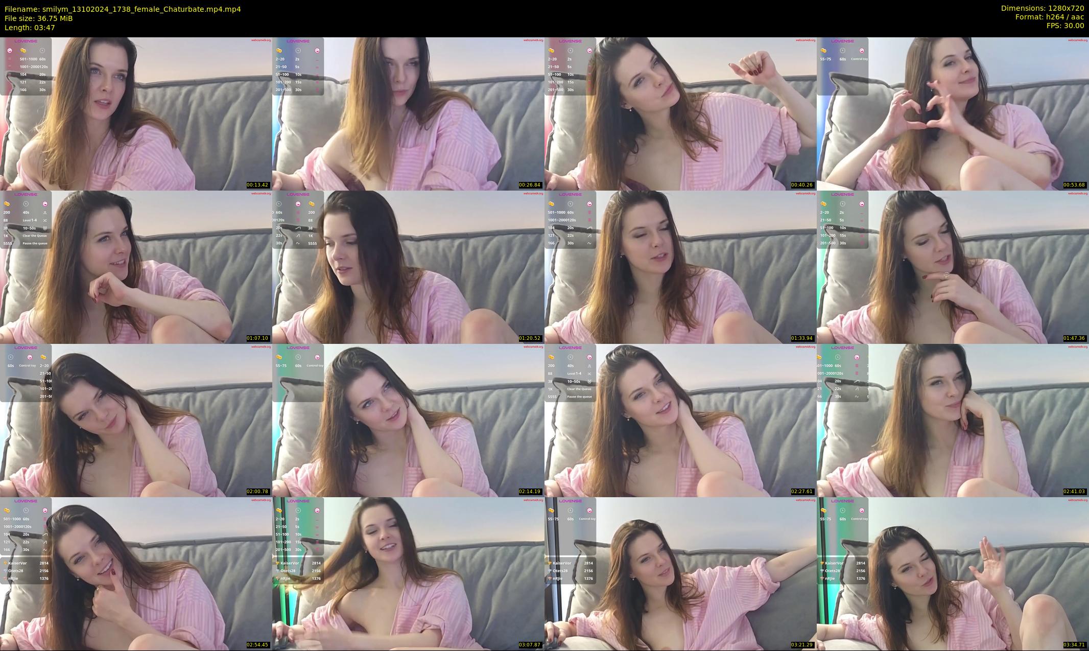smilym — 4 minute Chaturbate female cam show recording, 720p, Oct 13, 2024