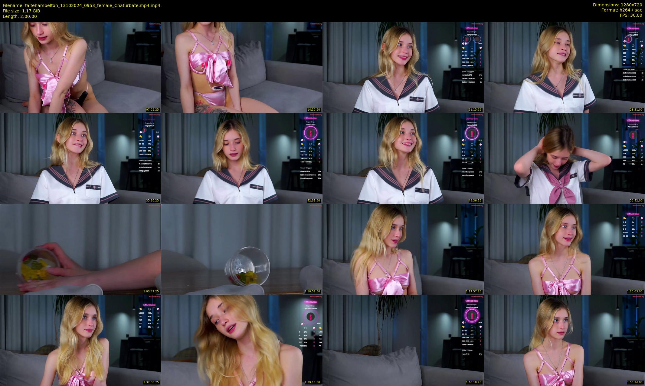 taitehambelton — 120 minute Chaturbate female cam show recording, 720p, Oct 13, 2024