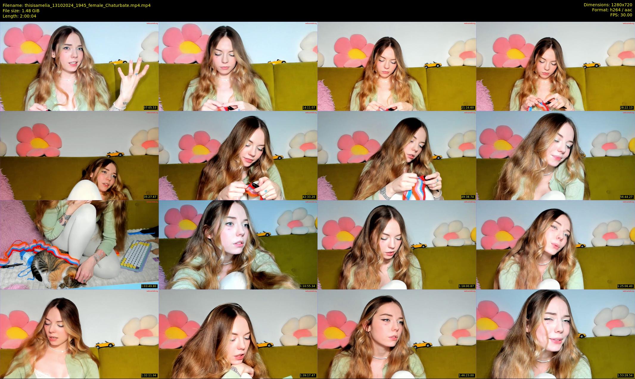 thisisamelia — 121 minute Chaturbate female cam show recording, 720p, Oct 13, 2024