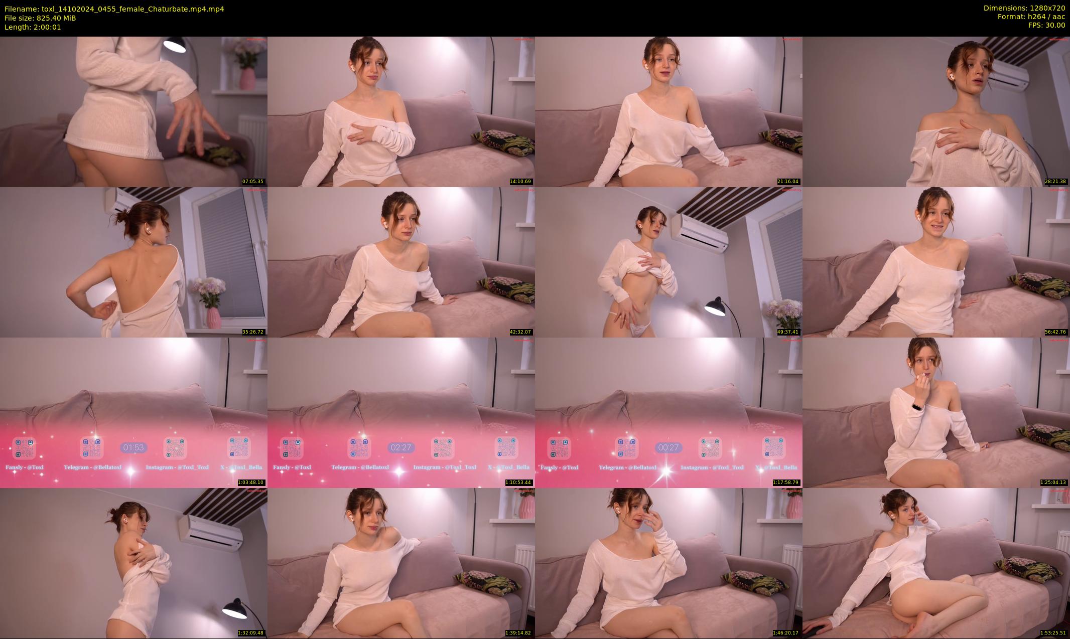 toxl — 121 minute Chaturbate female cam show recording, 720p, Oct 14, 2024