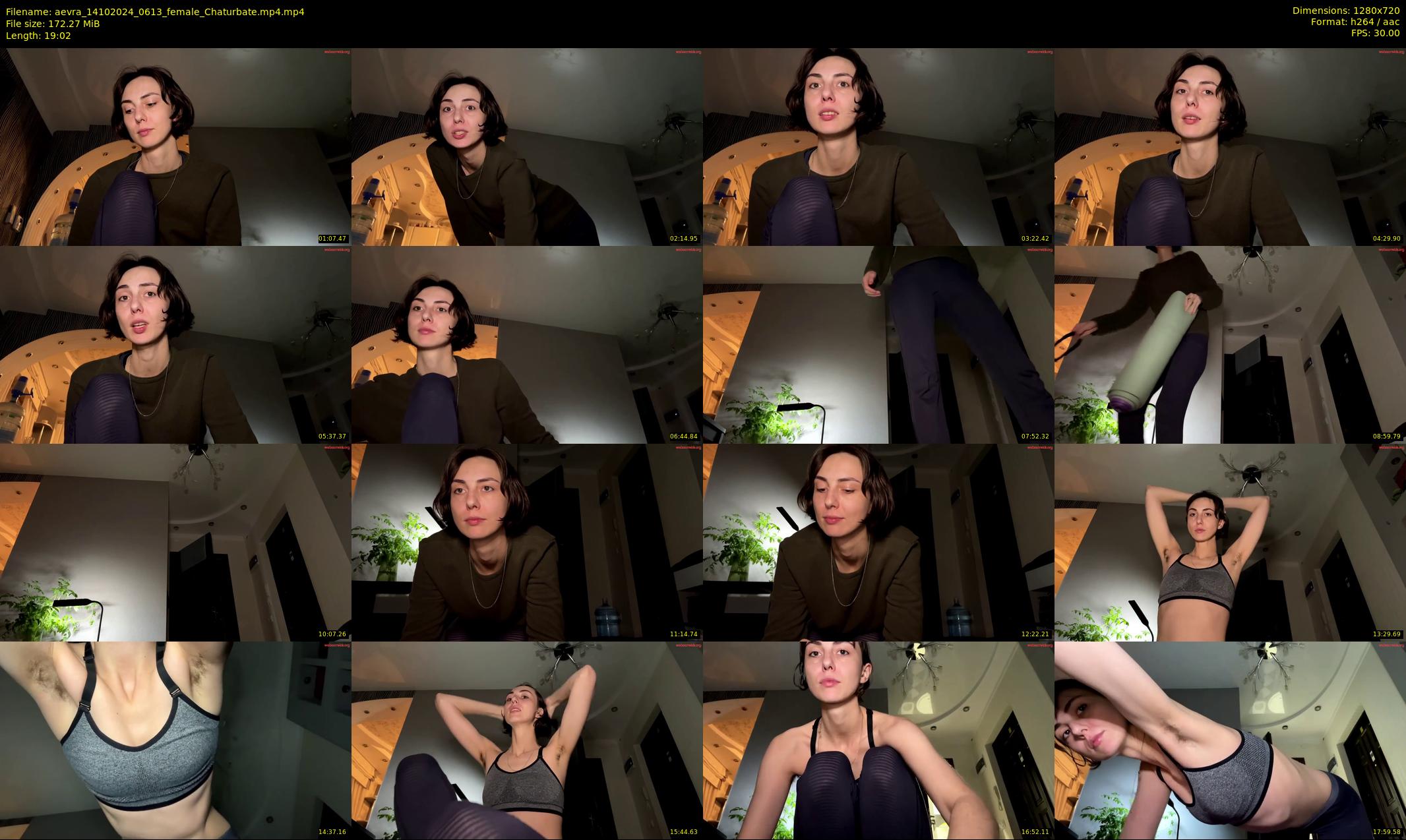 aevra — 20 minute Chaturbate female cam show recording, 720p, Oct 14, 2024