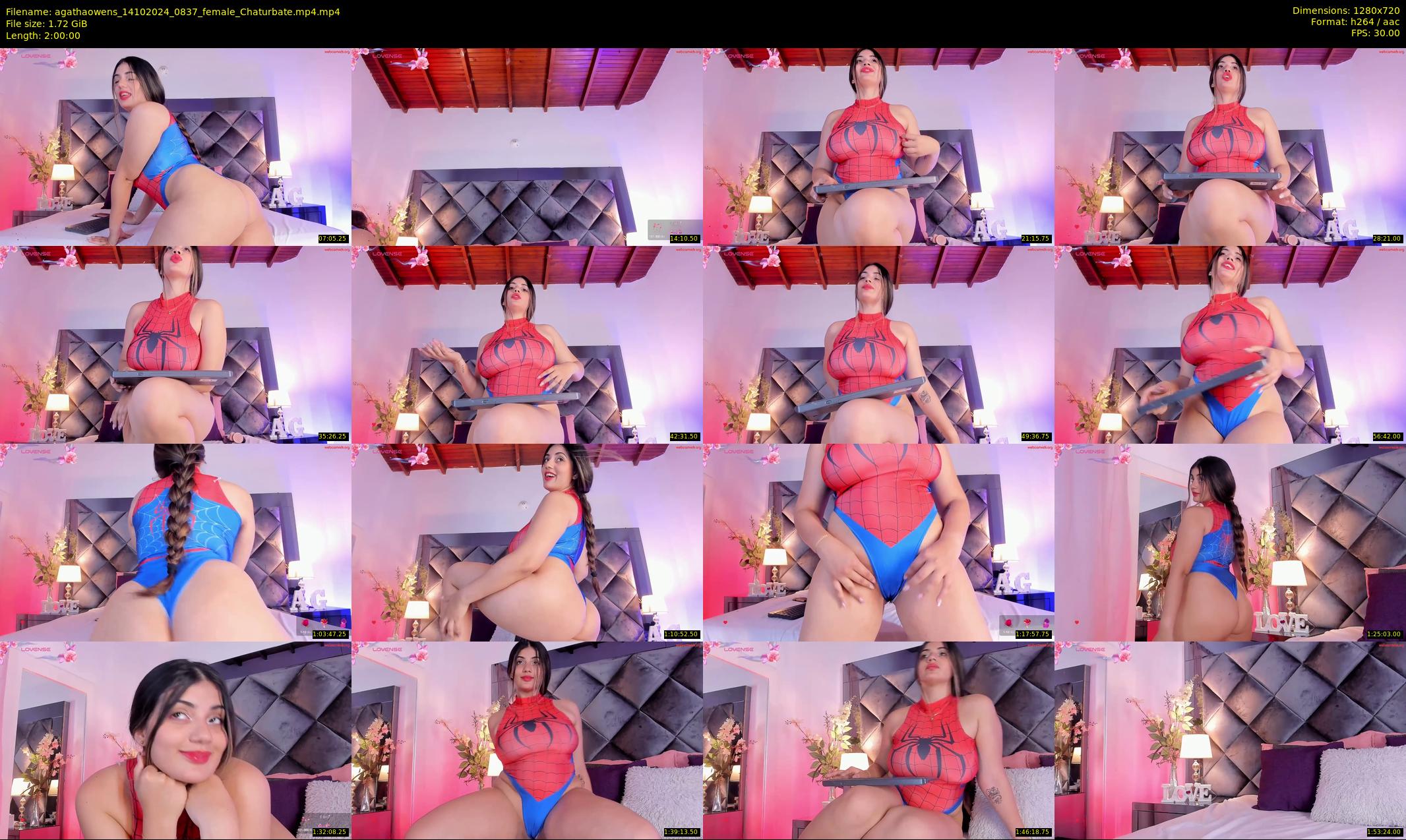agathaowens — 120 minute Chaturbate female cam show recording, 720p, Oct 14, 2024