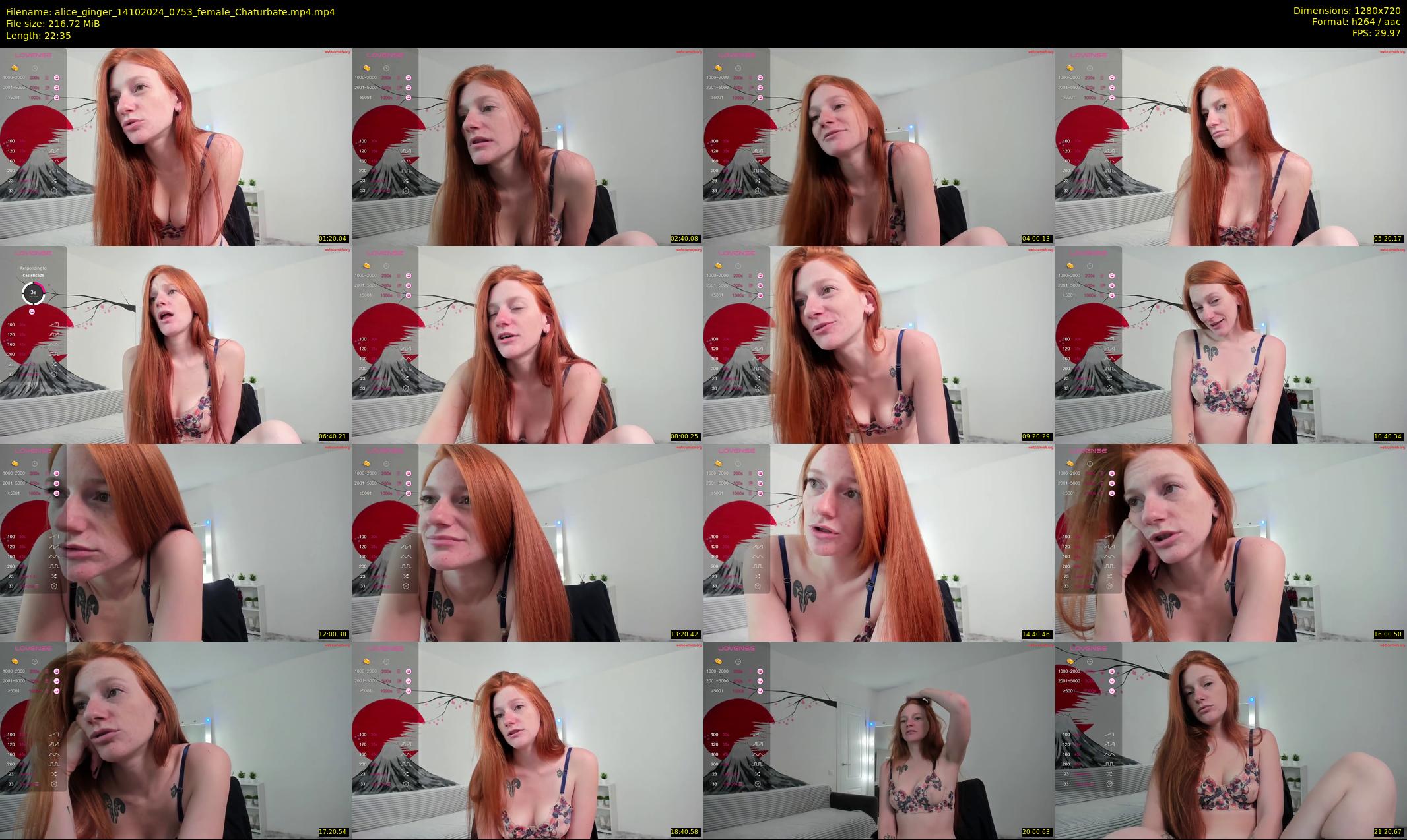 alice_ginger — 23 minute Chaturbate female cam show recording, 720p, Oct 14, 2024