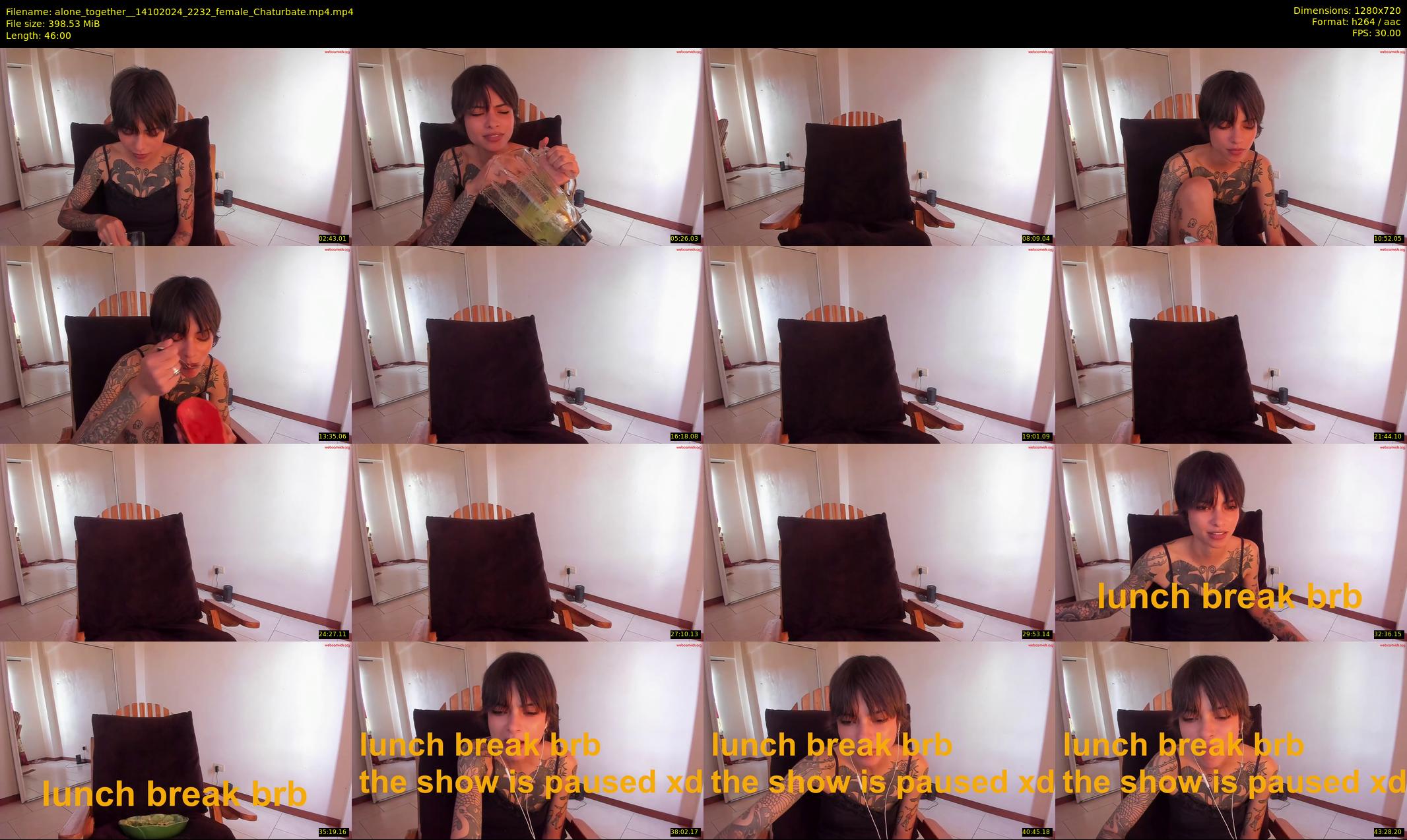 alone_together_ — 46 minute Chaturbate female cam show recording, 720p, Oct 14, 2024