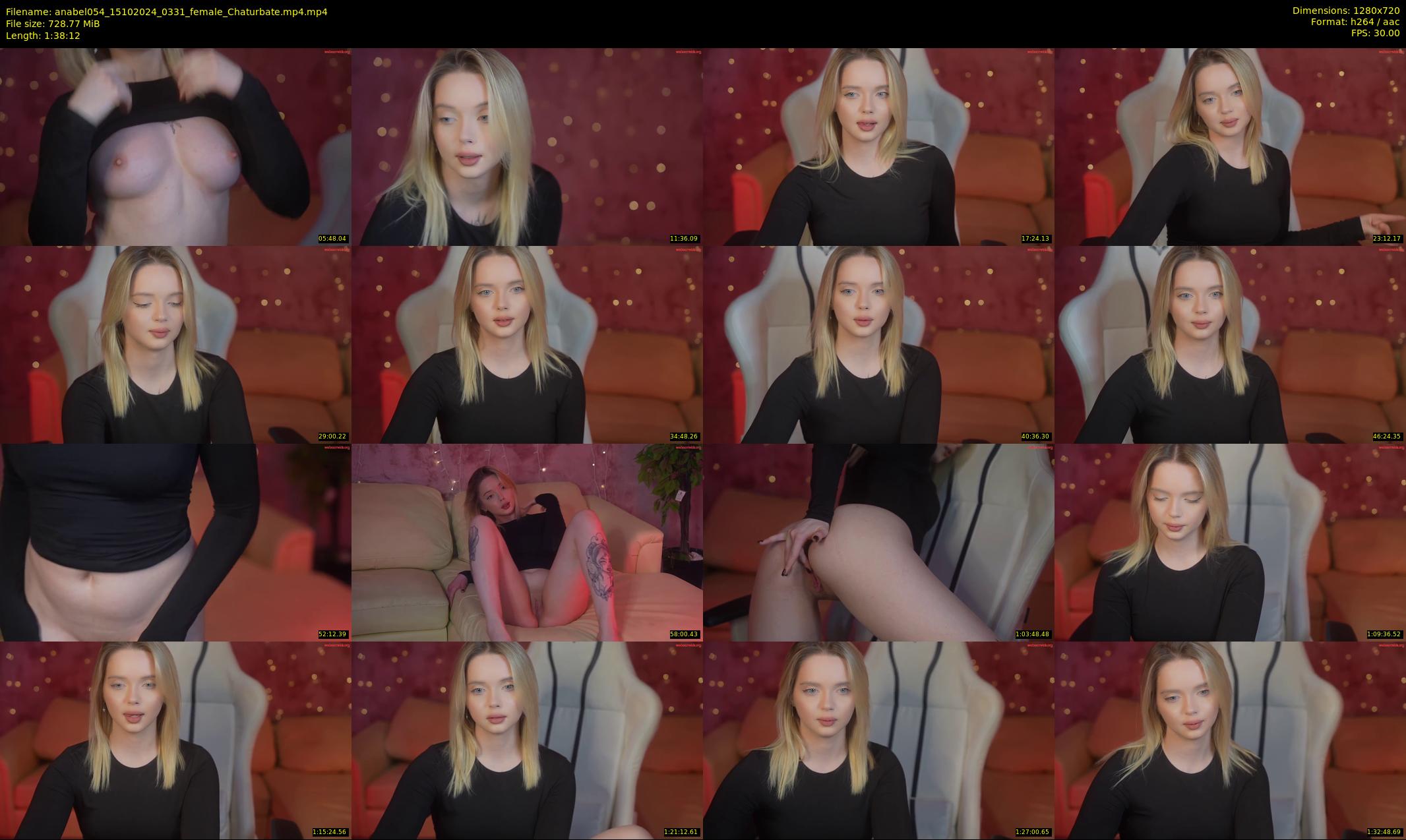 anabel054 — 99 minute Chaturbate female cam show recording, 720p, Oct 15, 2024