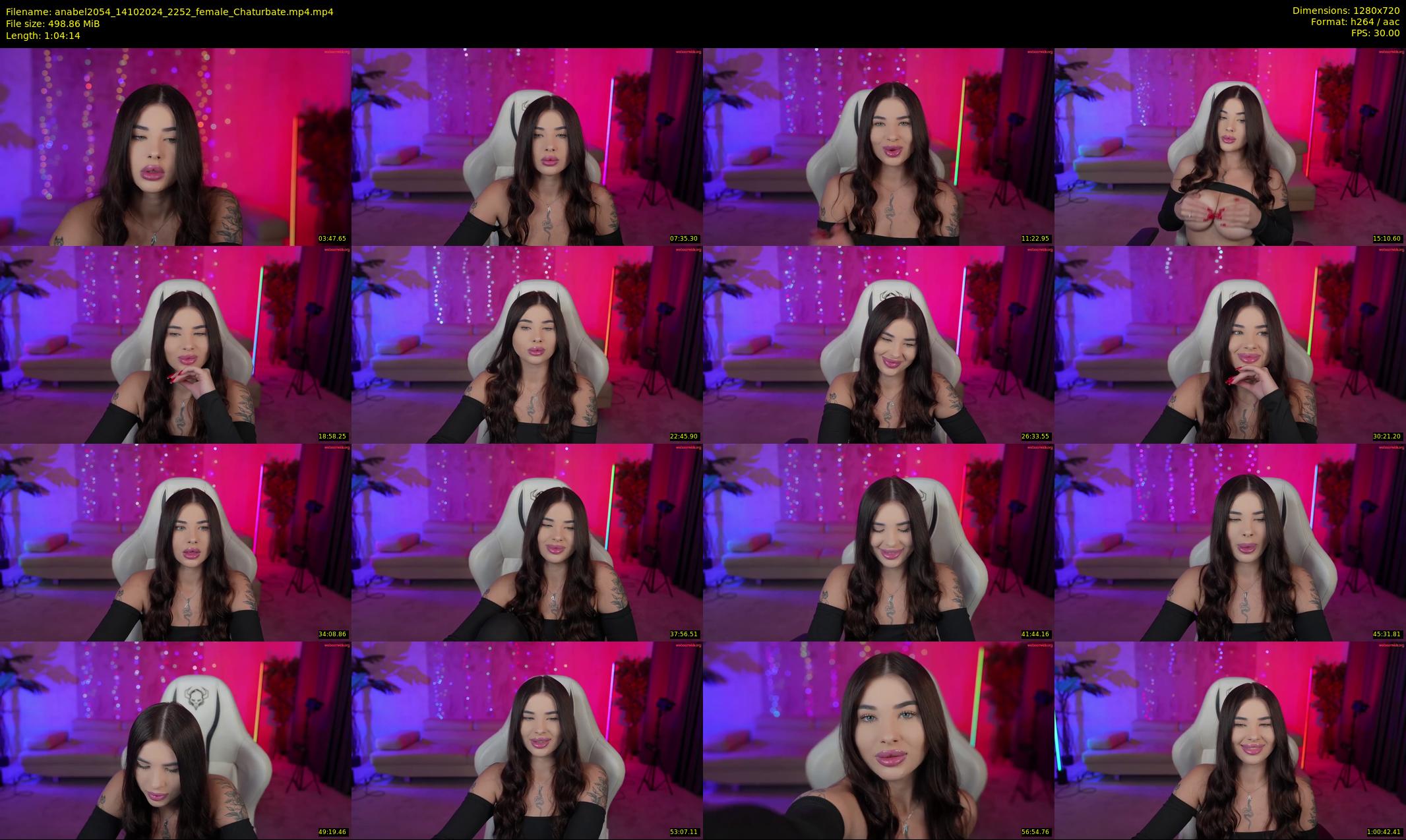 anabel2054 — 65 minute Chaturbate female cam show recording, 720p, Oct 14, 2024