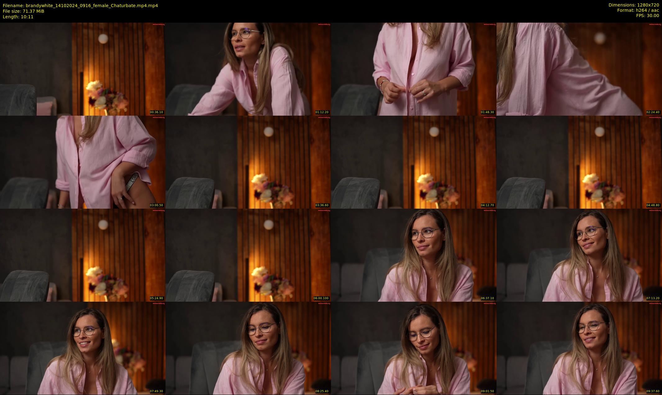 brandywhite — 11 minute Chaturbate female cam show recording, 720p, Oct 14, 2024