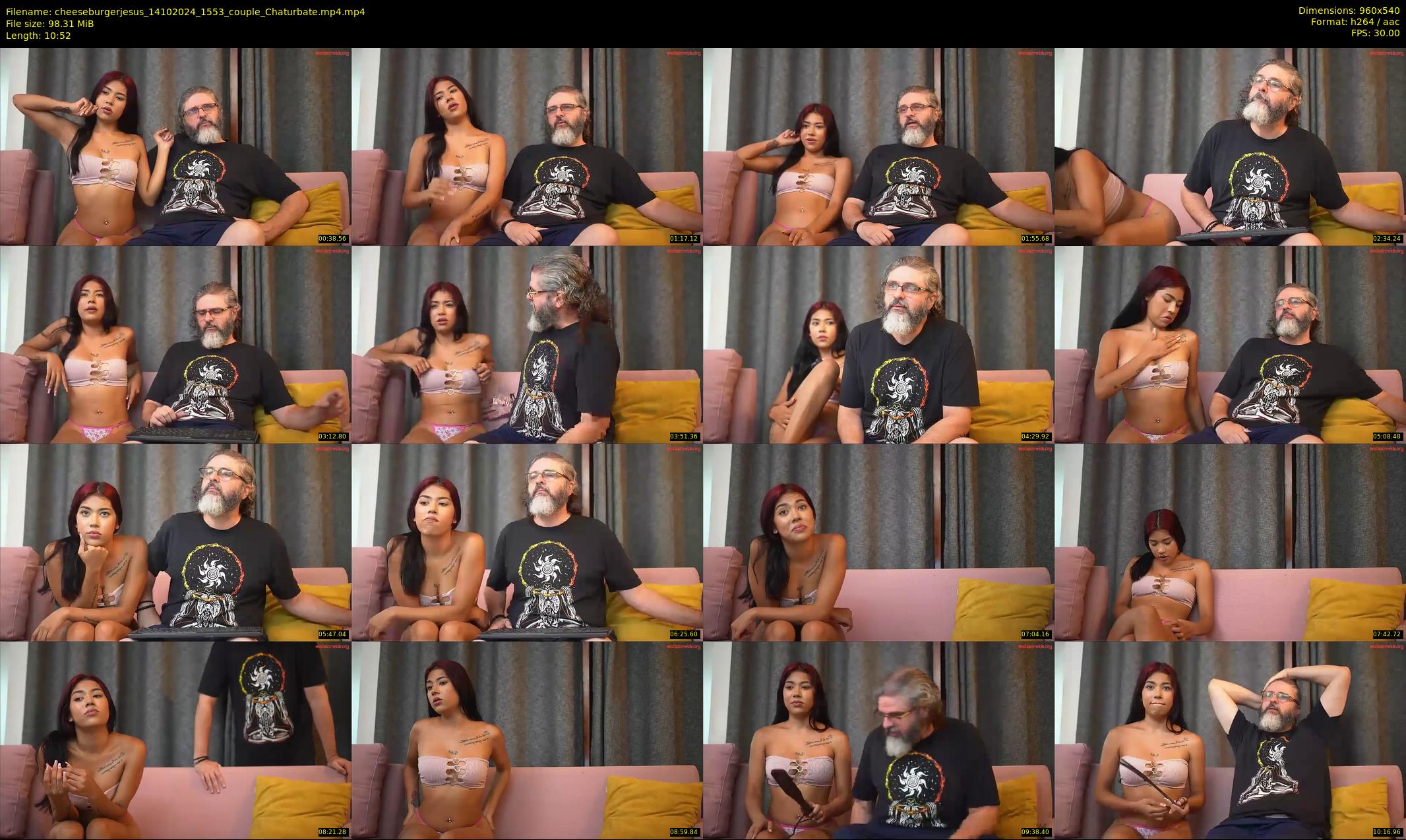 cheeseburgerjesus — 11 minute Chaturbate couple cam show recording, 480p, Oct 14, 2024