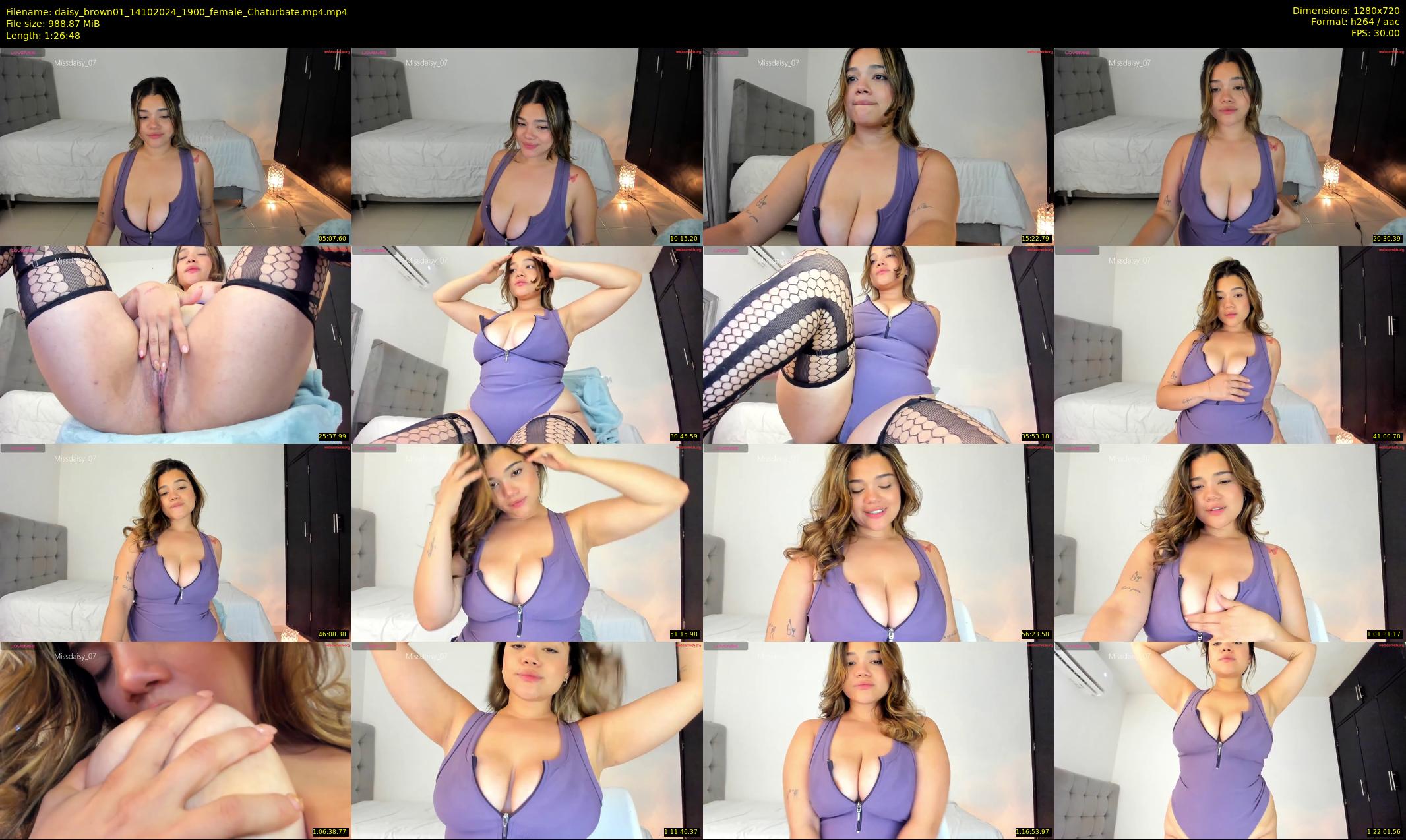 daisy_brown01 — 87 minute Chaturbate female cam show recording, 720p, Oct 14, 2024