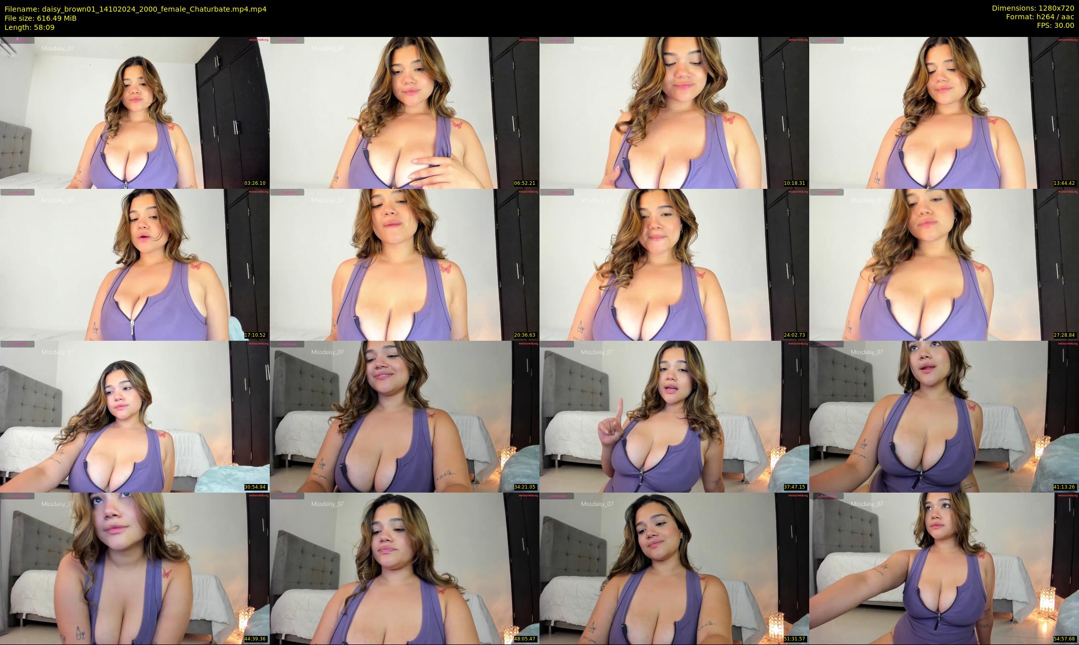 daisy_brown01 — 59 minute Chaturbate female cam show recording, 720p, Oct 14, 2024