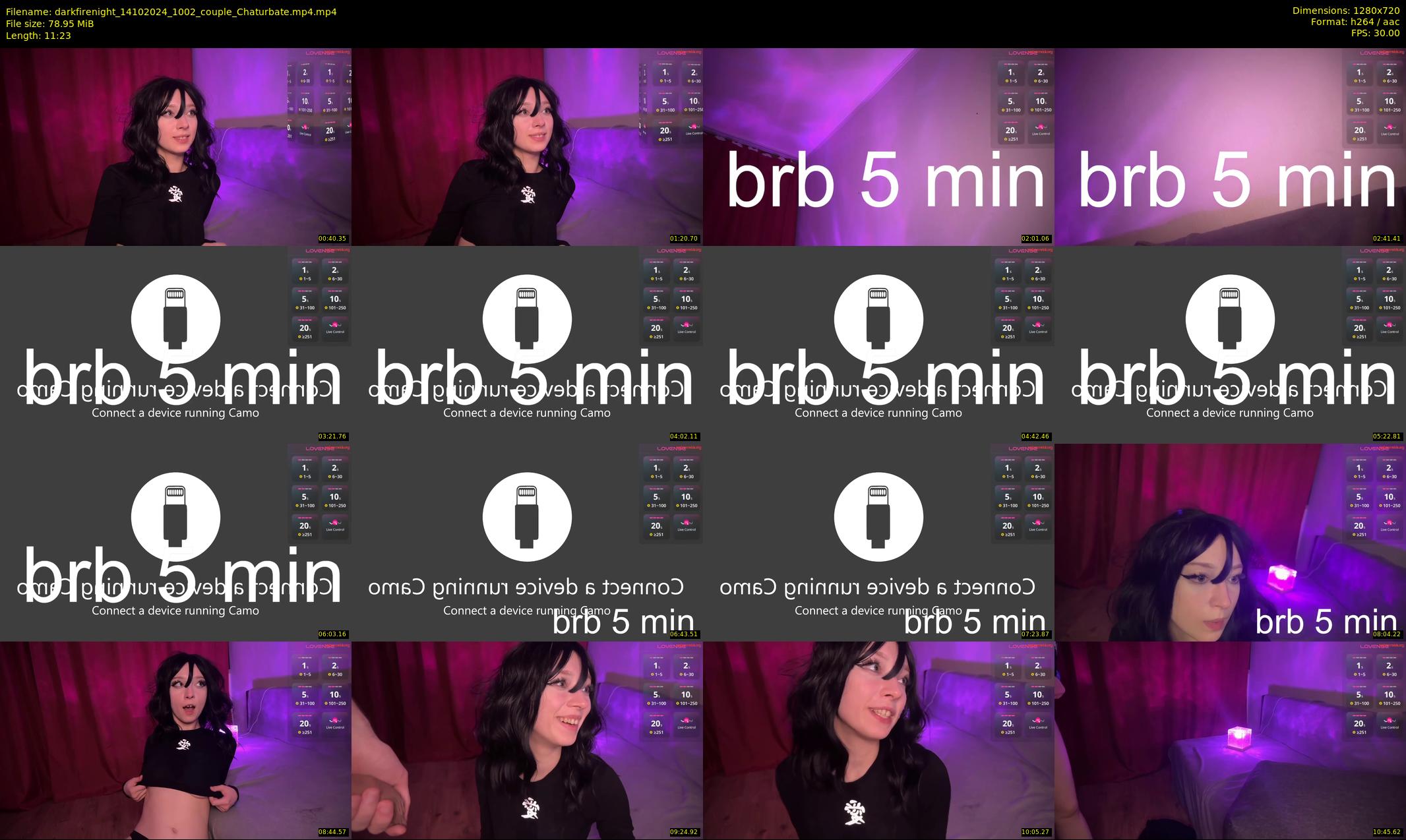 darkfirenight — 12 minute Chaturbate couple cam show recording, 720p, Oct 14, 2024