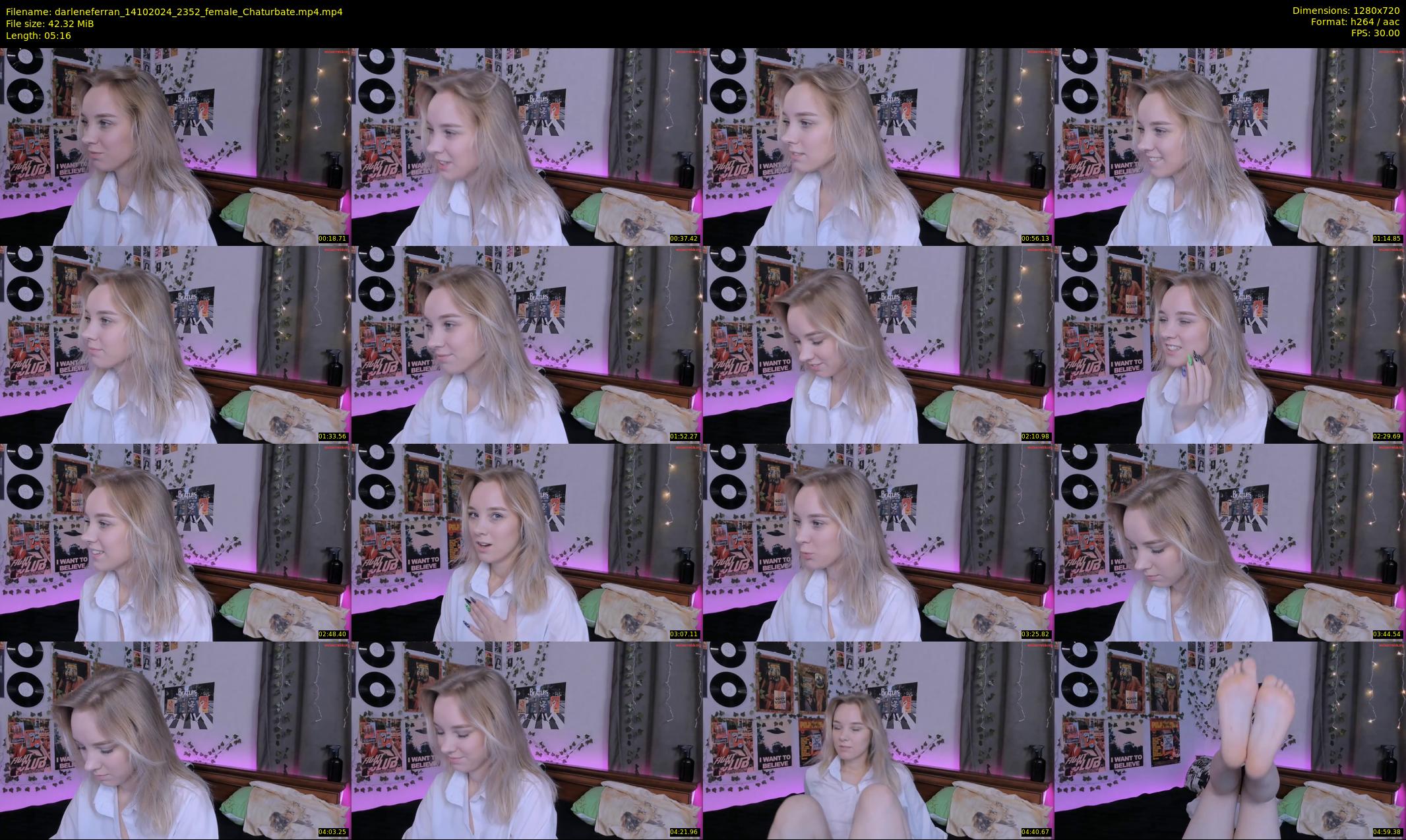 darleneferran — 6 minute Chaturbate female cam show recording, 720p, Oct 14, 2024