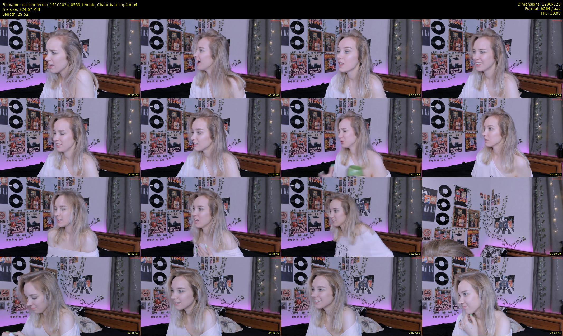 darleneferran — 30 minute Chaturbate female cam show recording, 720p, Oct 15, 2024