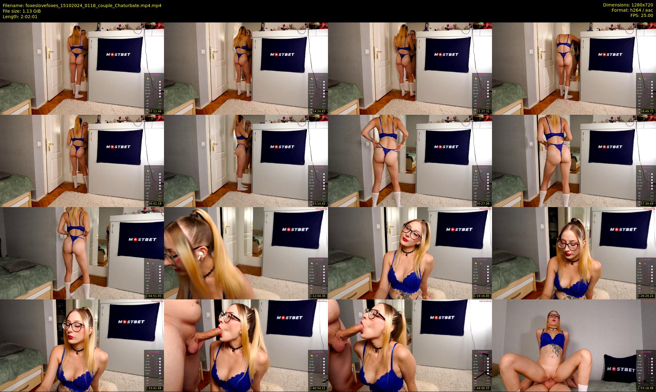 foxeslovefoxes — 123 minute Chaturbate couple cam show recording, 720p, Oct 15, 2024