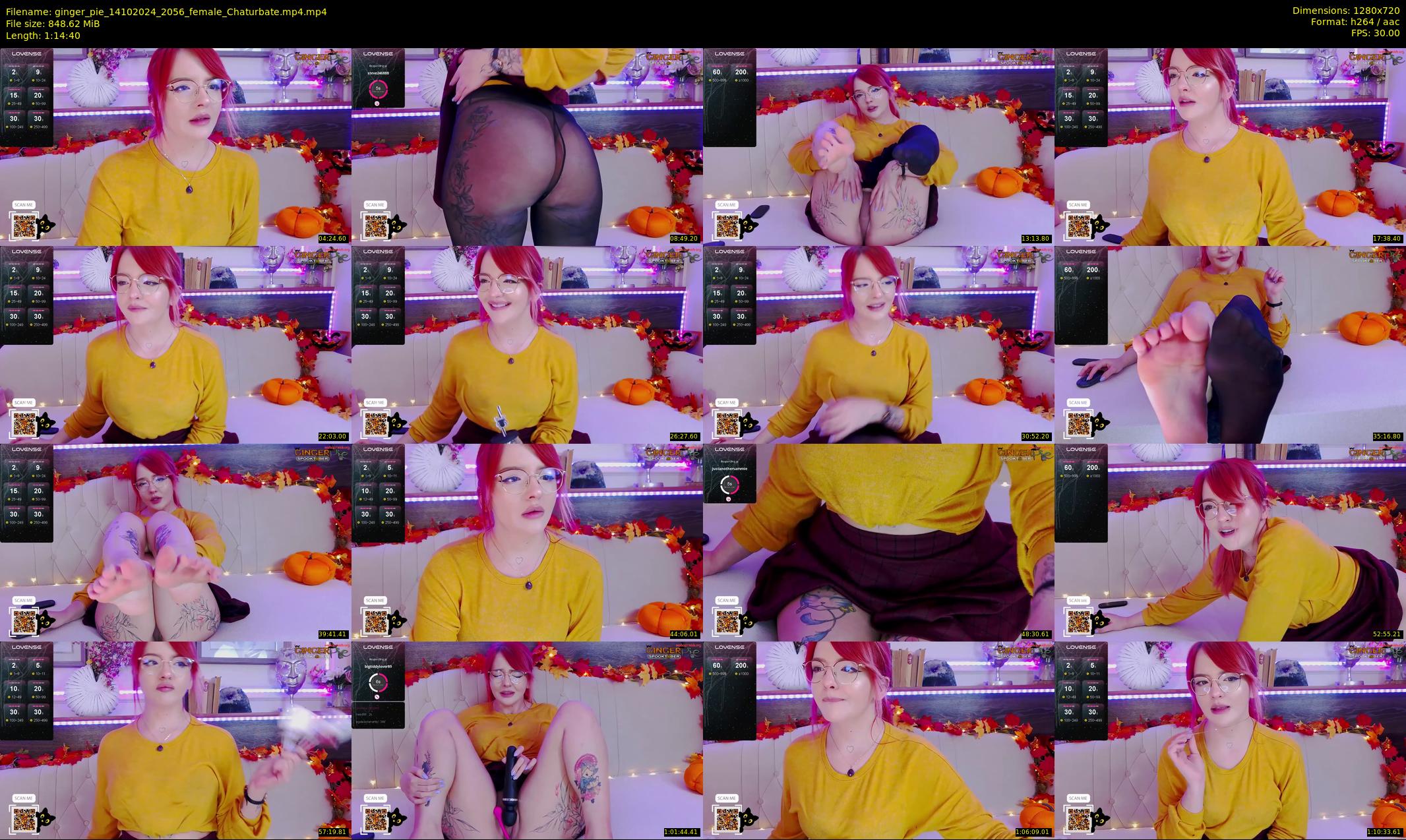 ginger_pie — 75 minute Chaturbate female cam show recording, 720p, Oct 14, 2024
