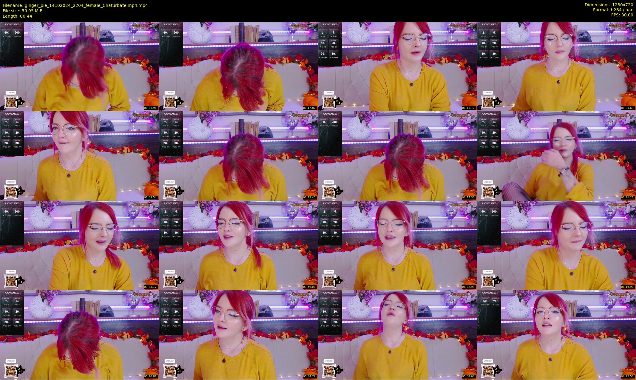 ginger_pie — 7 minute Chaturbate female cam show recording, 720p, Oct 14, 2024