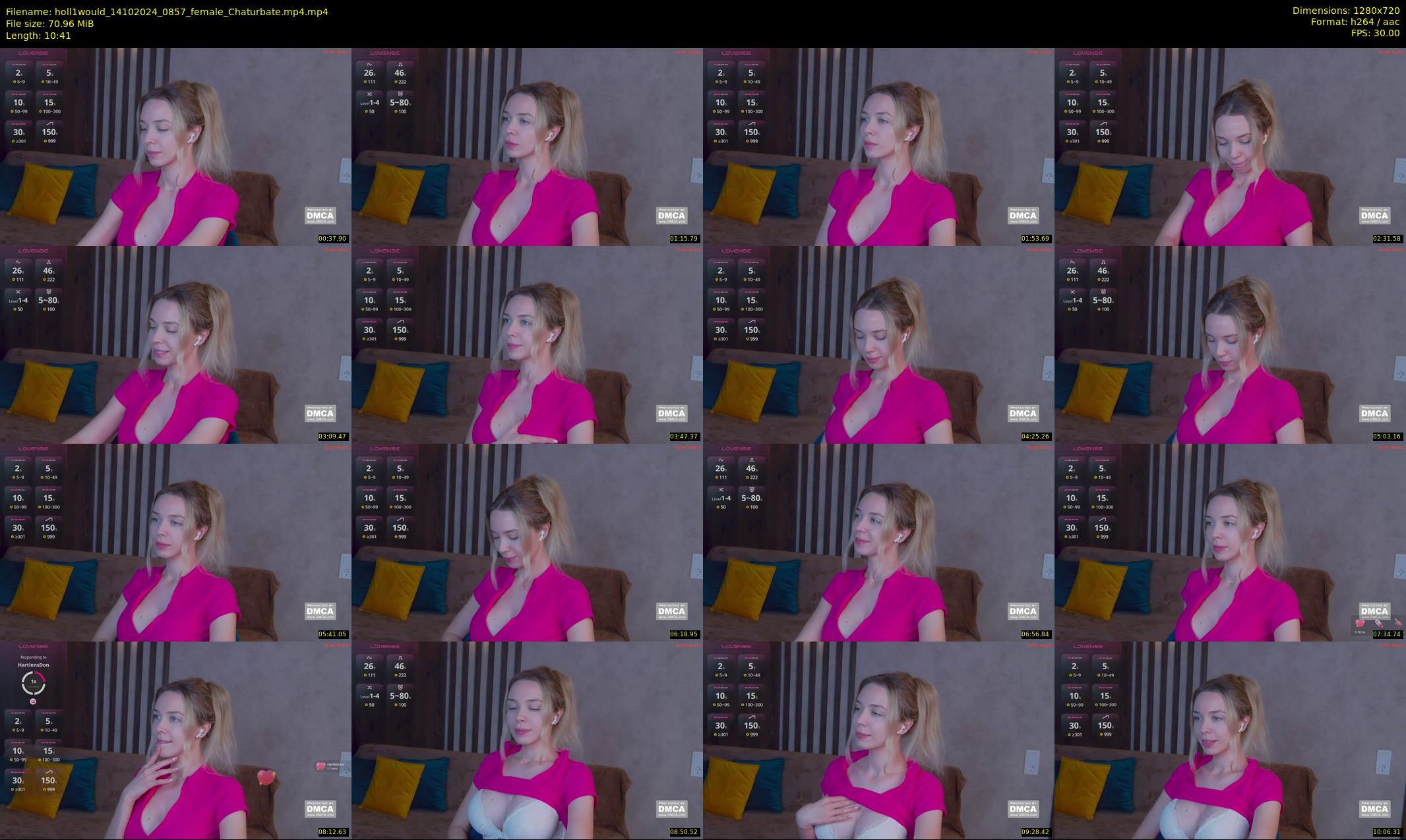holl1would — 11 minute Chaturbate female cam show recording, 720p, Oct 14, 2024