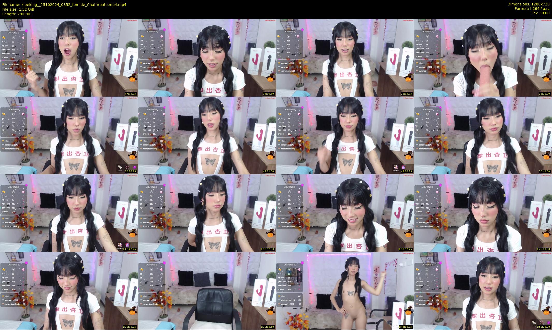 kloeking_ — 120 minute Chaturbate female cam show recording, 720p, Oct 15, 2024