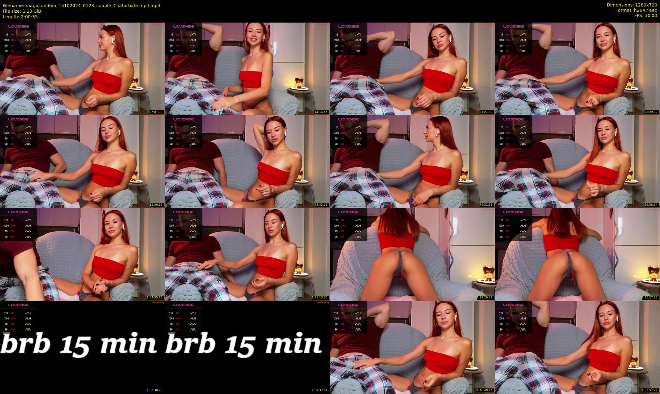 magictandem — 121 minute Chaturbate couple cam show recording, 720p, Oct 15, 2024