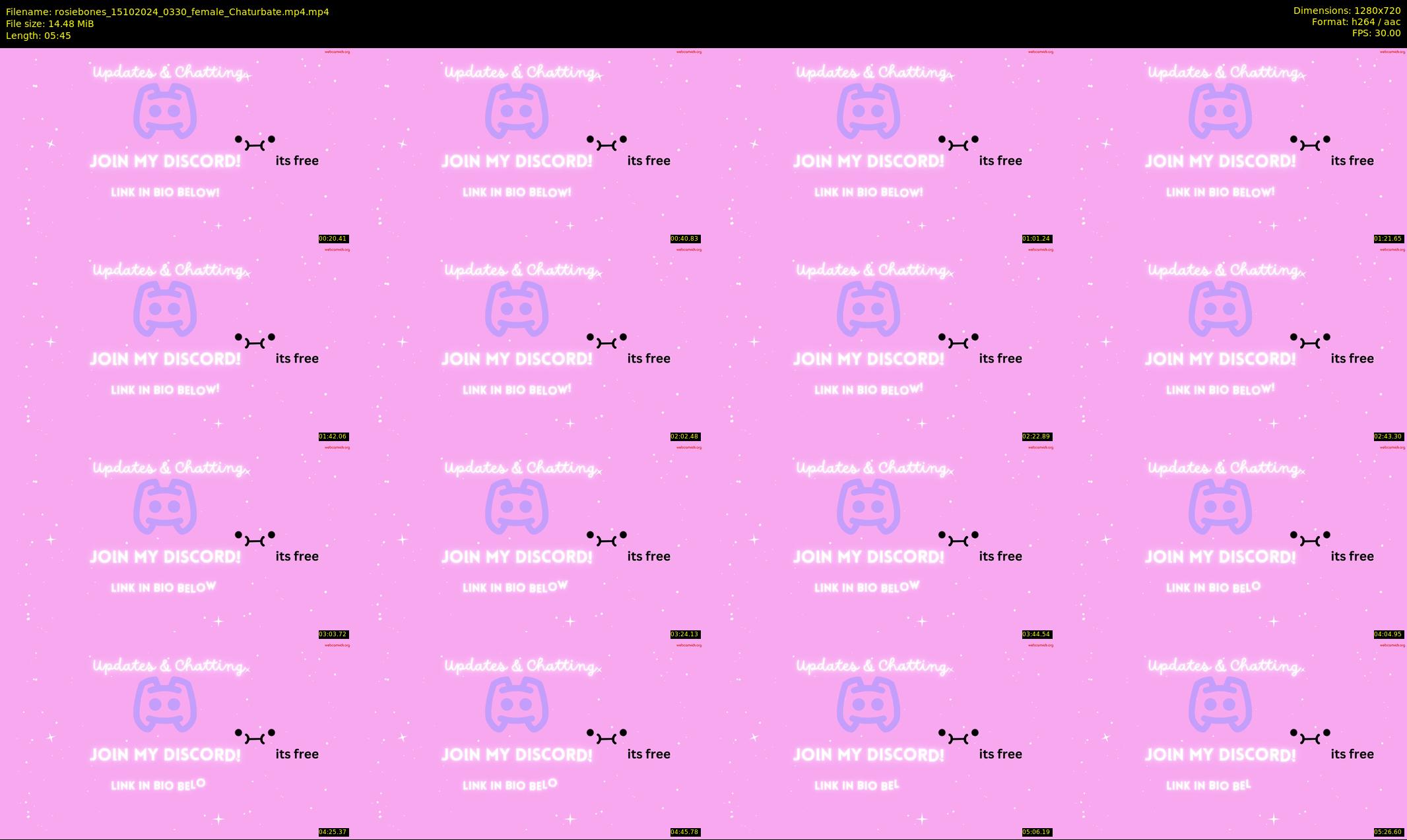 rosiebones — 6 minute Chaturbate female cam show recording, 720p, Oct 15, 2024
