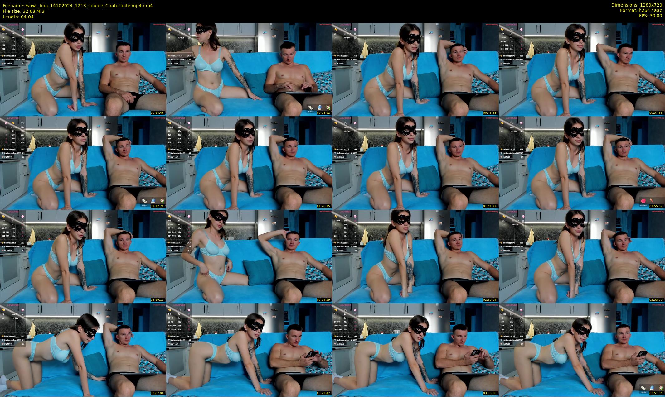 wow__lina — 5 minute Chaturbate couple cam show recording, 720p, Oct 14, 2024