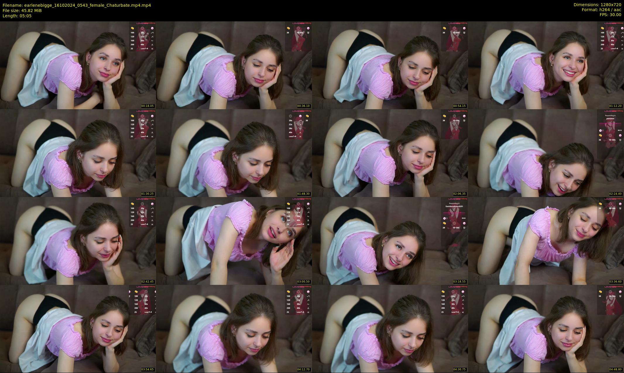 earlenebigge — 6 minute Chaturbate female cam show recording, 720p, Oct 16, 2024