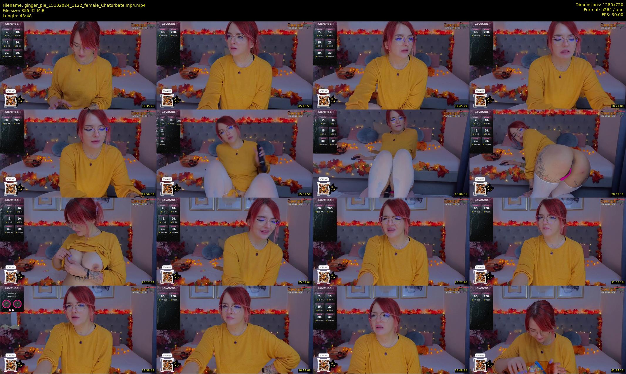 ginger_pie — 44 minute Chaturbate female cam show recording, 720p, Oct 15, 2024
