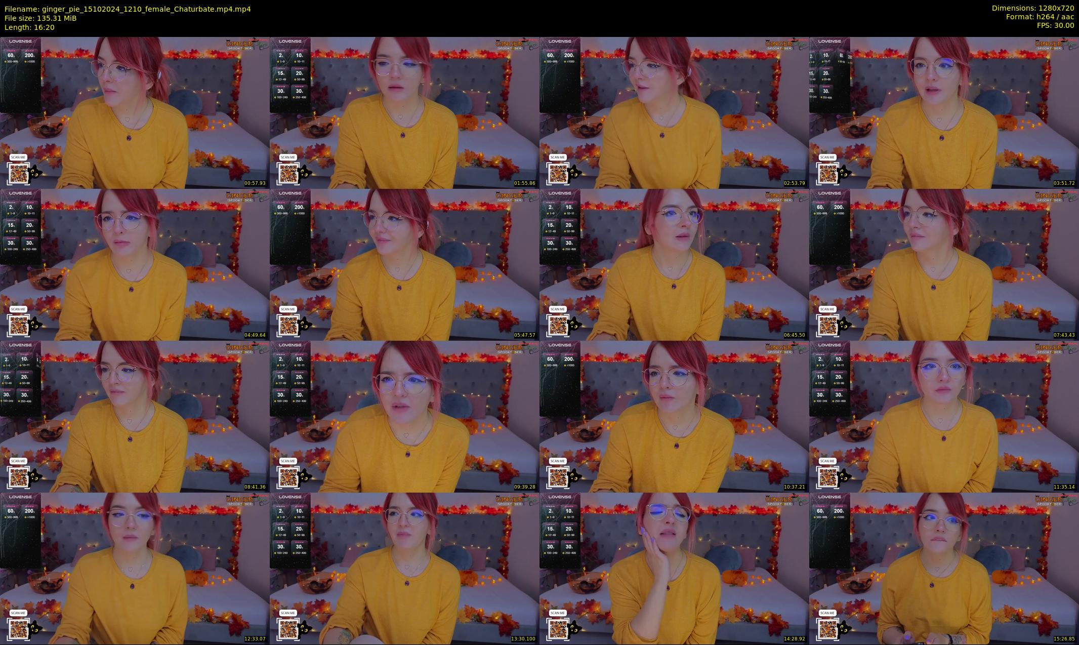 ginger_pie — 17 minute Chaturbate female cam show recording, 720p, Oct 15, 2024