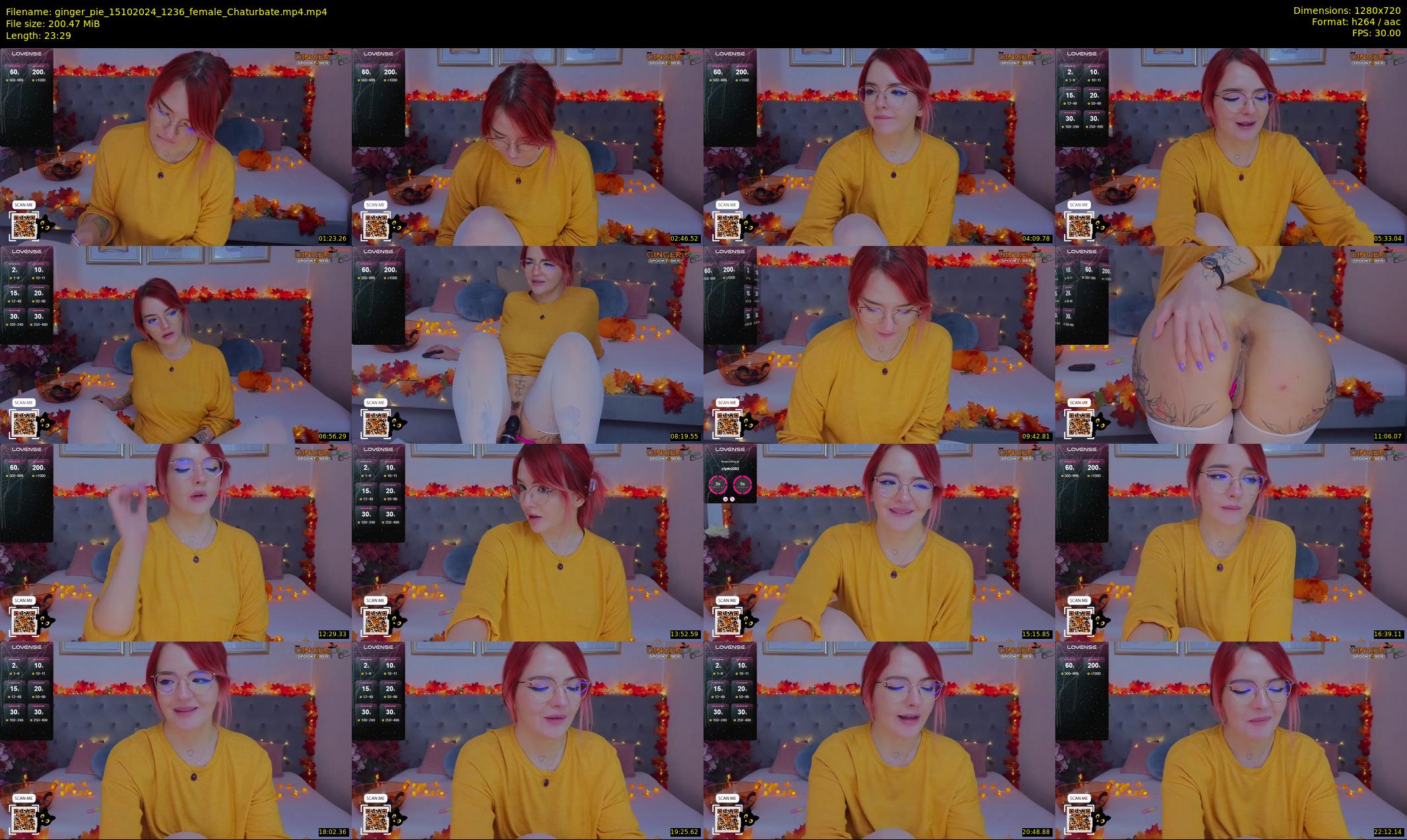 ginger_pie — 24 minute Chaturbate female cam show recording, 720p, Oct 15, 2024