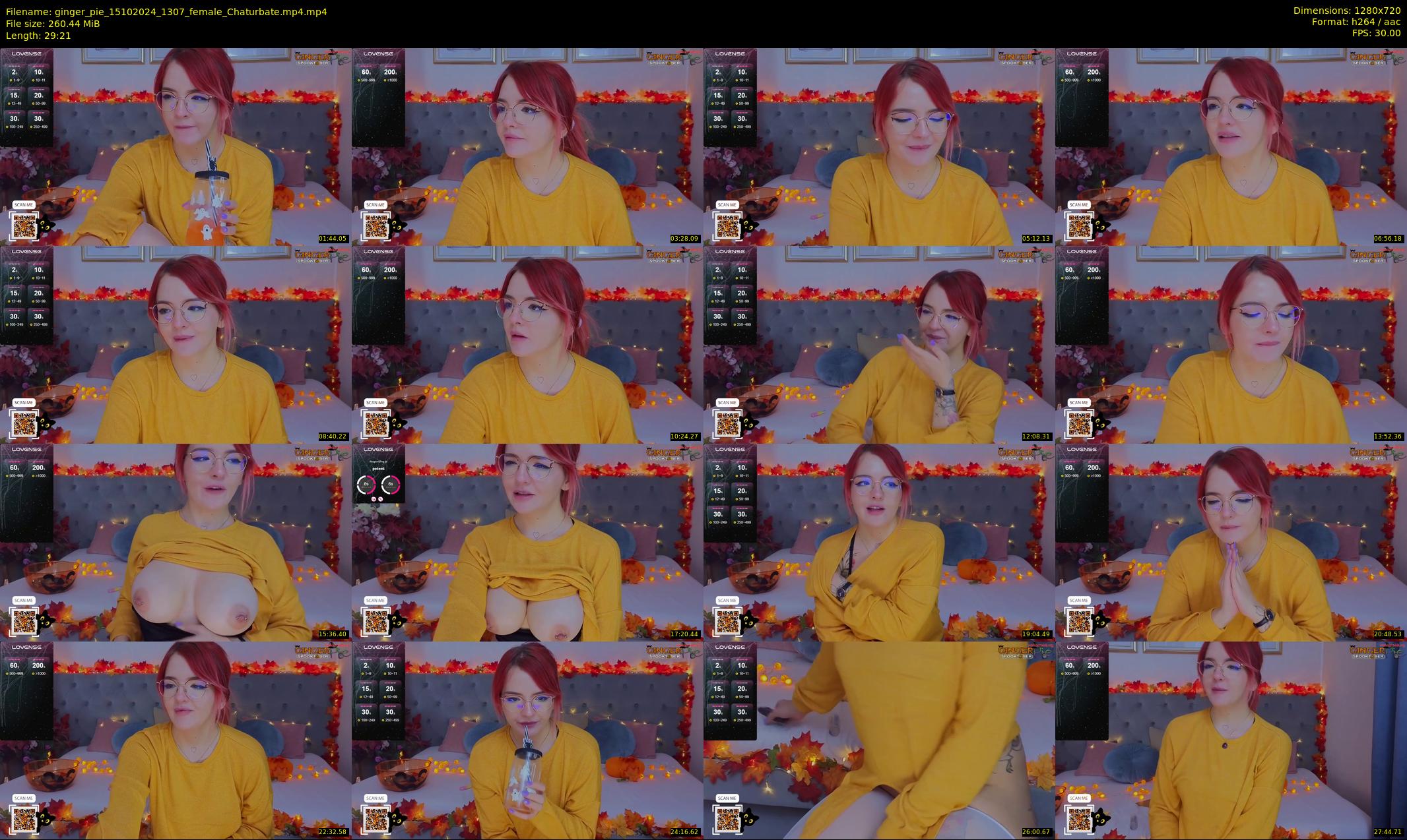 ginger_pie — 30 minute Chaturbate female cam show recording, 720p, Oct 15, 2024