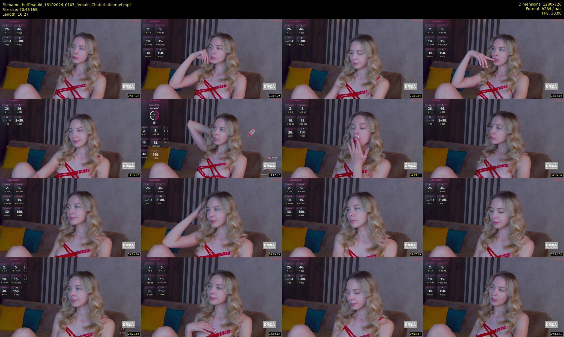 holl1would — 11 minute Chaturbate female cam show recording, 720p, Oct 16, 2024