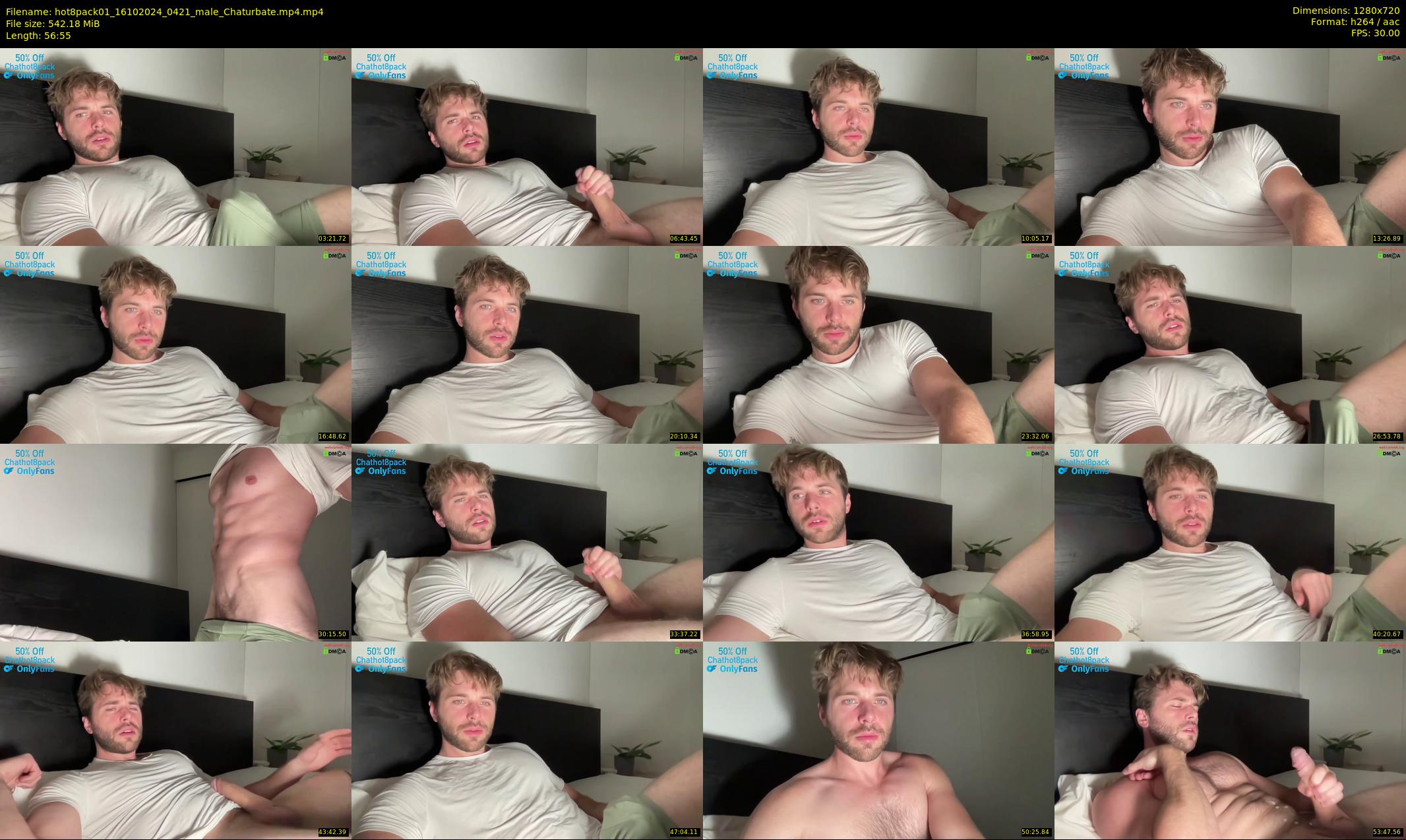 hot8pack01 — 57 minute Chaturbate male cam show recording, 720p, Oct 16, 2024