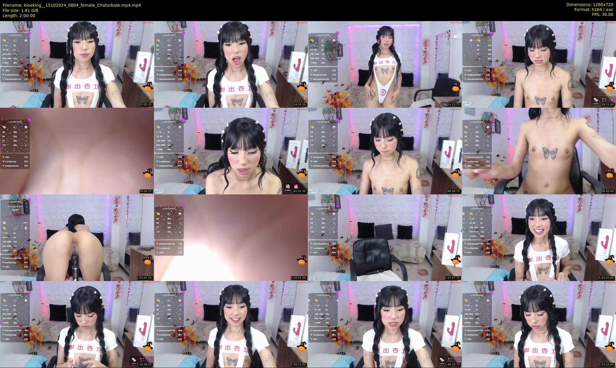 kloeking_ — 120 minute Chaturbate female cam show recording, 720p, Oct 15, 2024