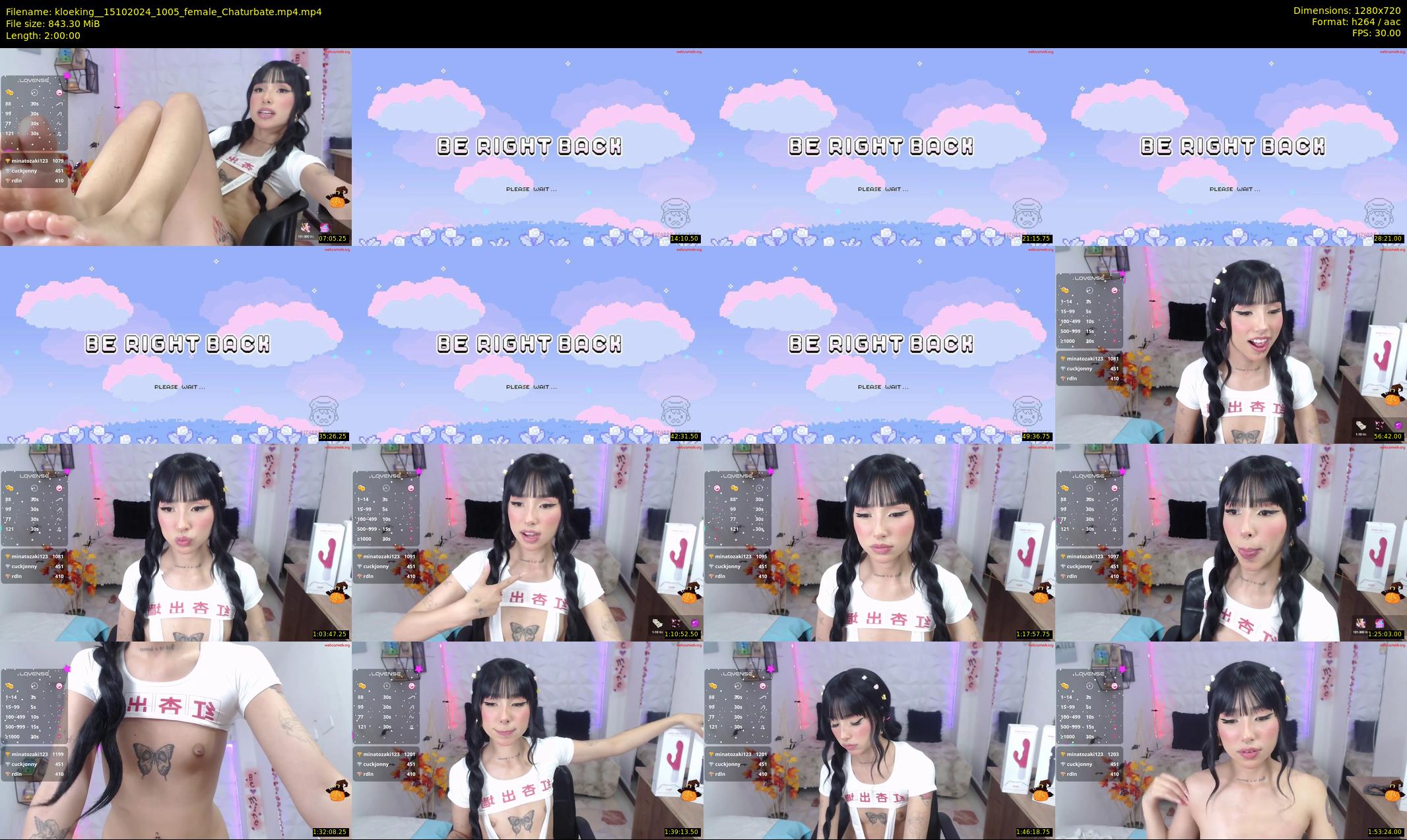 kloeking_ — 120 minute Chaturbate female cam show recording, 720p, Oct 15, 2024