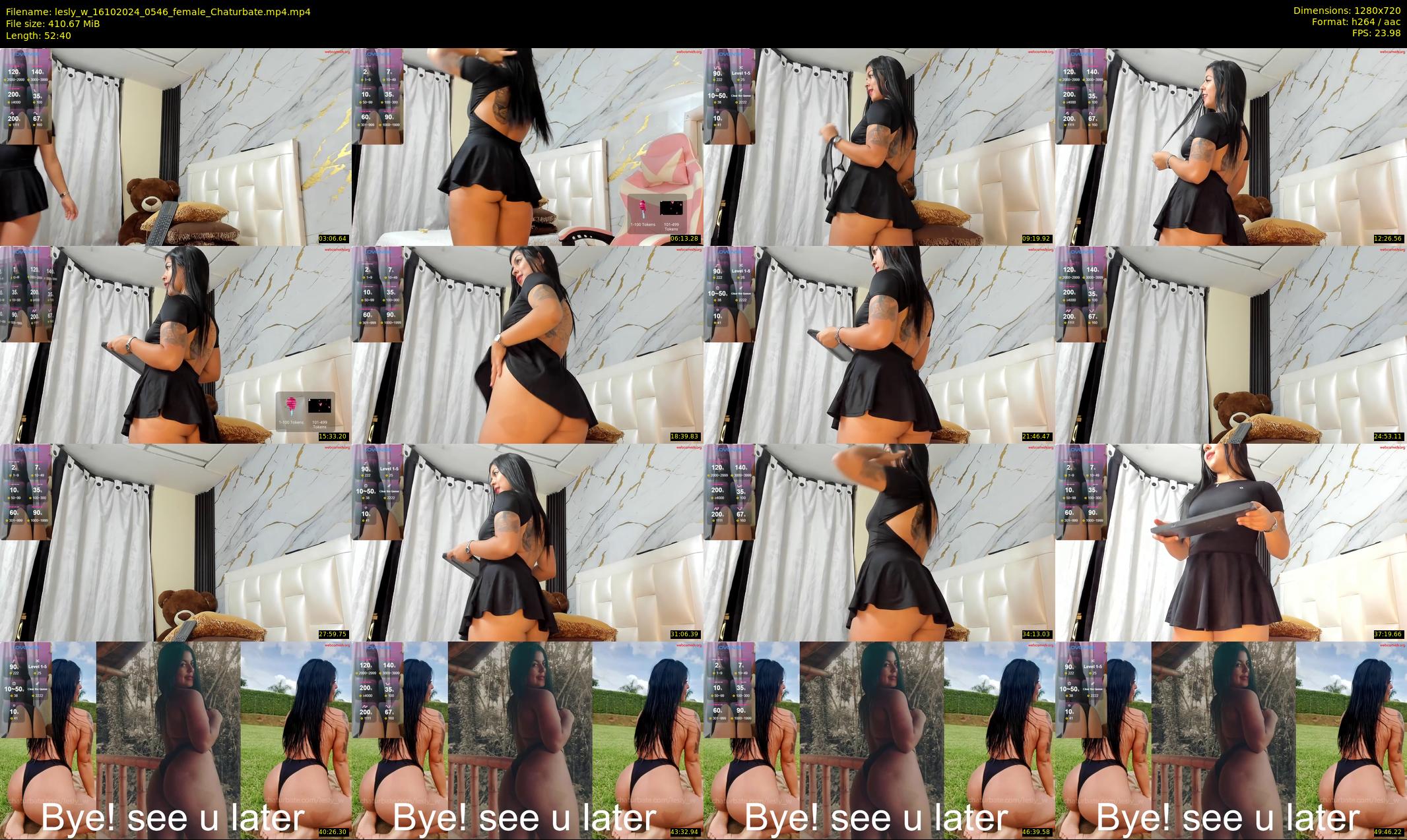 lesly_w — 53 minute Chaturbate female cam show recording, 720p, Oct 16, 2024