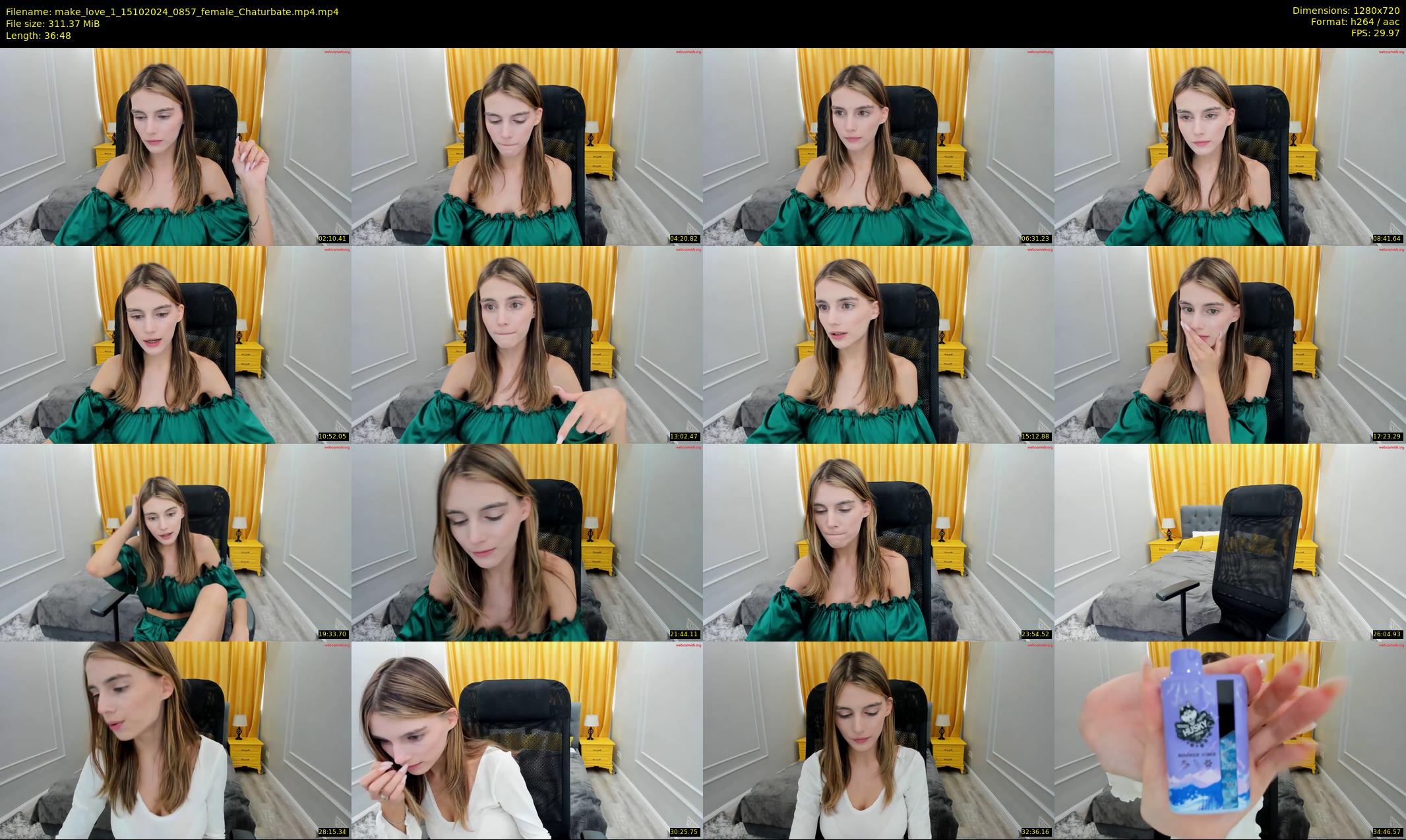 make_love_1 — 37 minute Chaturbate female cam show recording, 720p, Oct 15, 2024