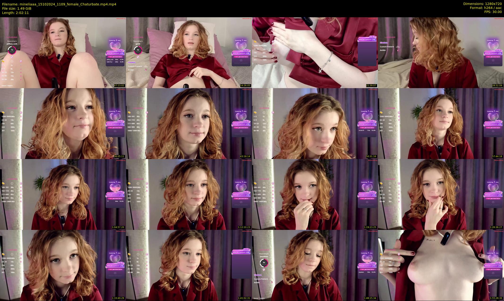 mineliaaa — 123 minute Chaturbate female cam show recording, 720p, Oct 15, 2024