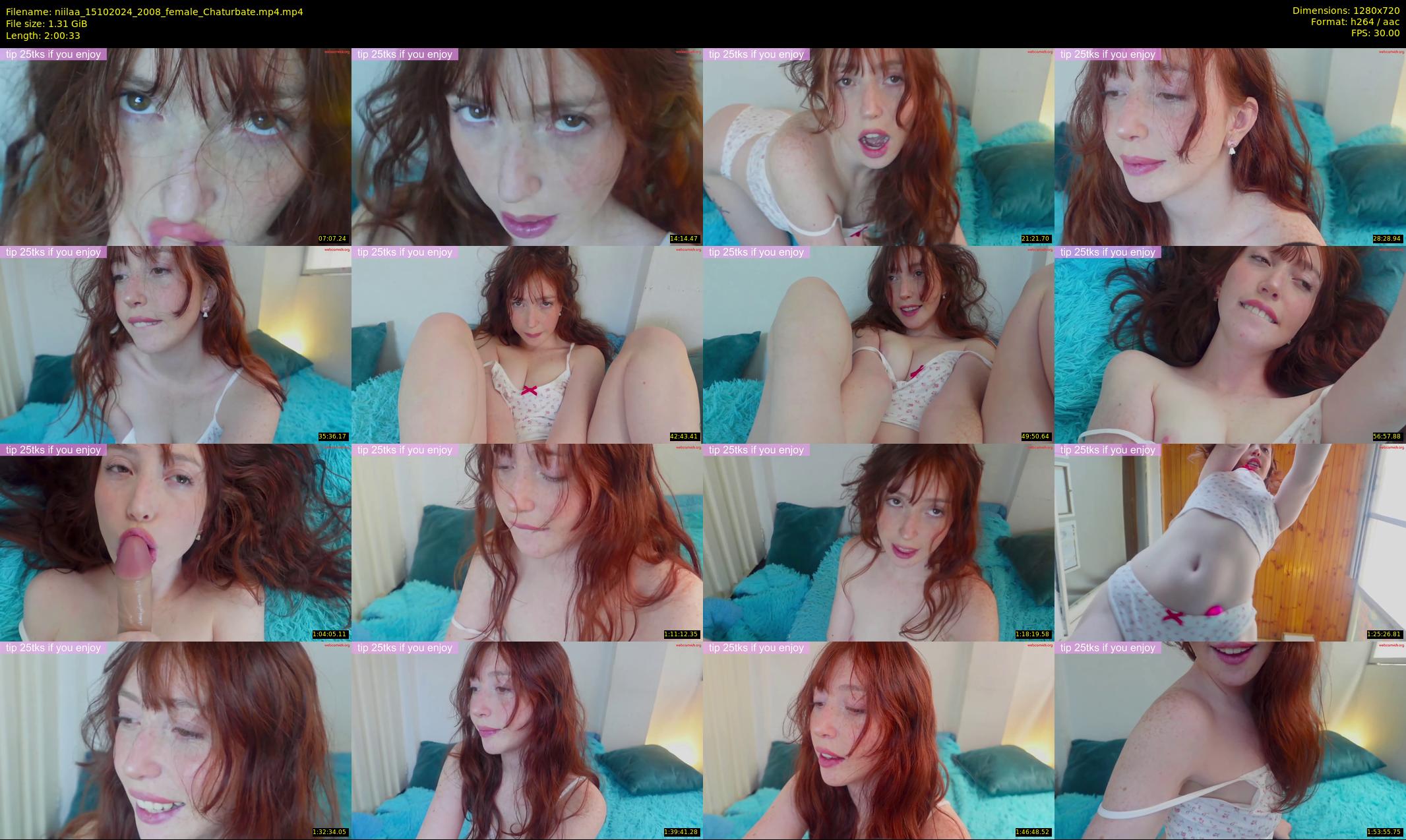 niilaa — 121 minute Chaturbate female cam show recording, 720p, Oct 15, 2024