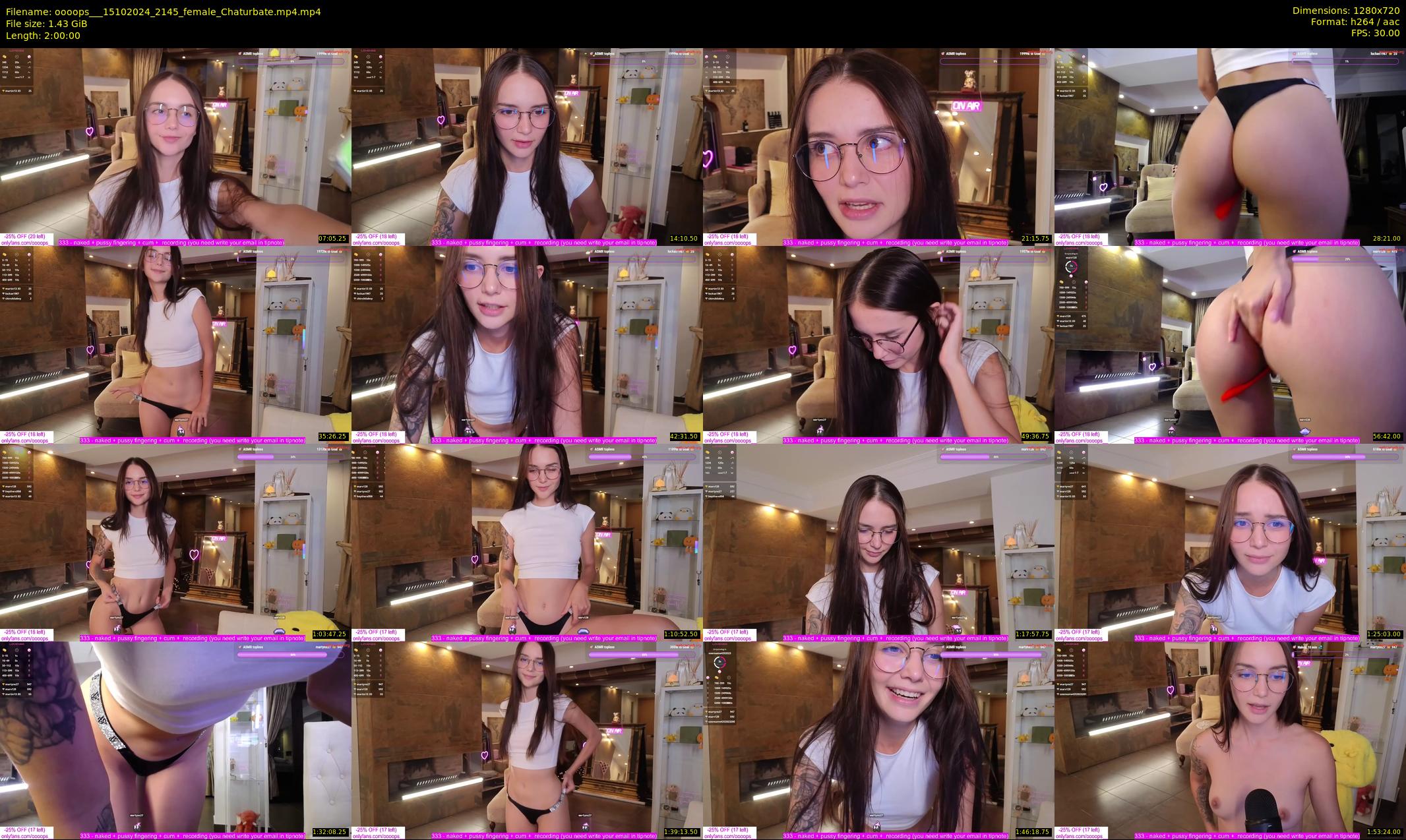 oooops__ — 120 minute Chaturbate female cam show recording, 720p, Oct 15, 2024