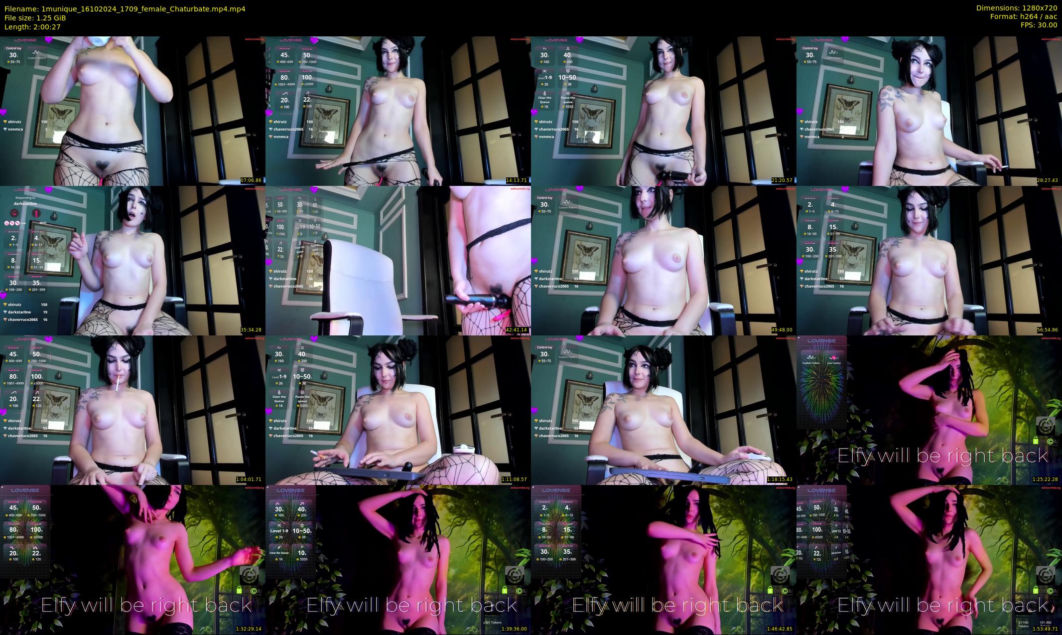 1munique — 121 minute Chaturbate female cam show recording, 720p, Oct 16, 2024